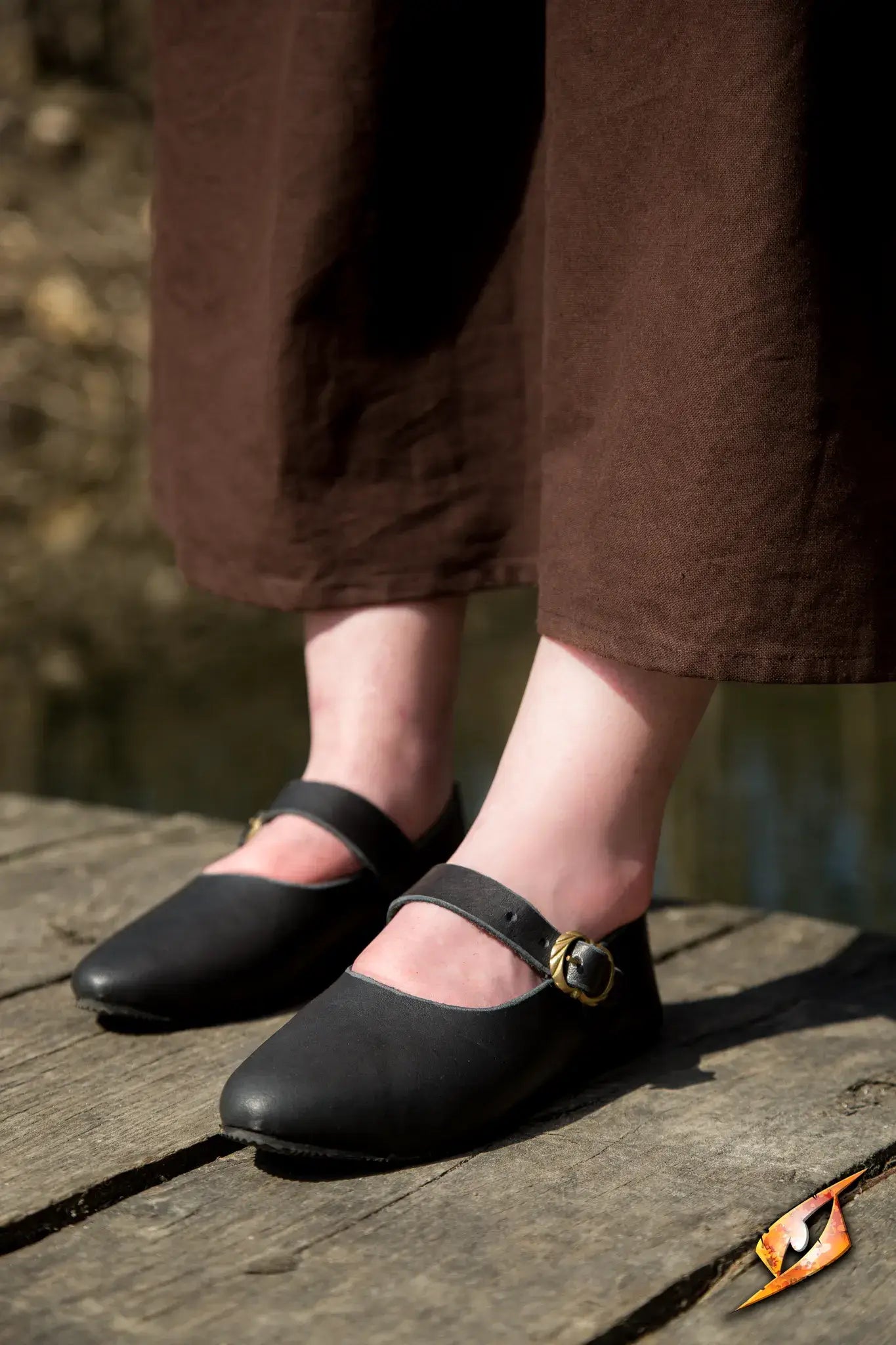Shoes Astrid handmade full grain leather shoes on a wooden surface, ideal for casual wear and comfortable fit.