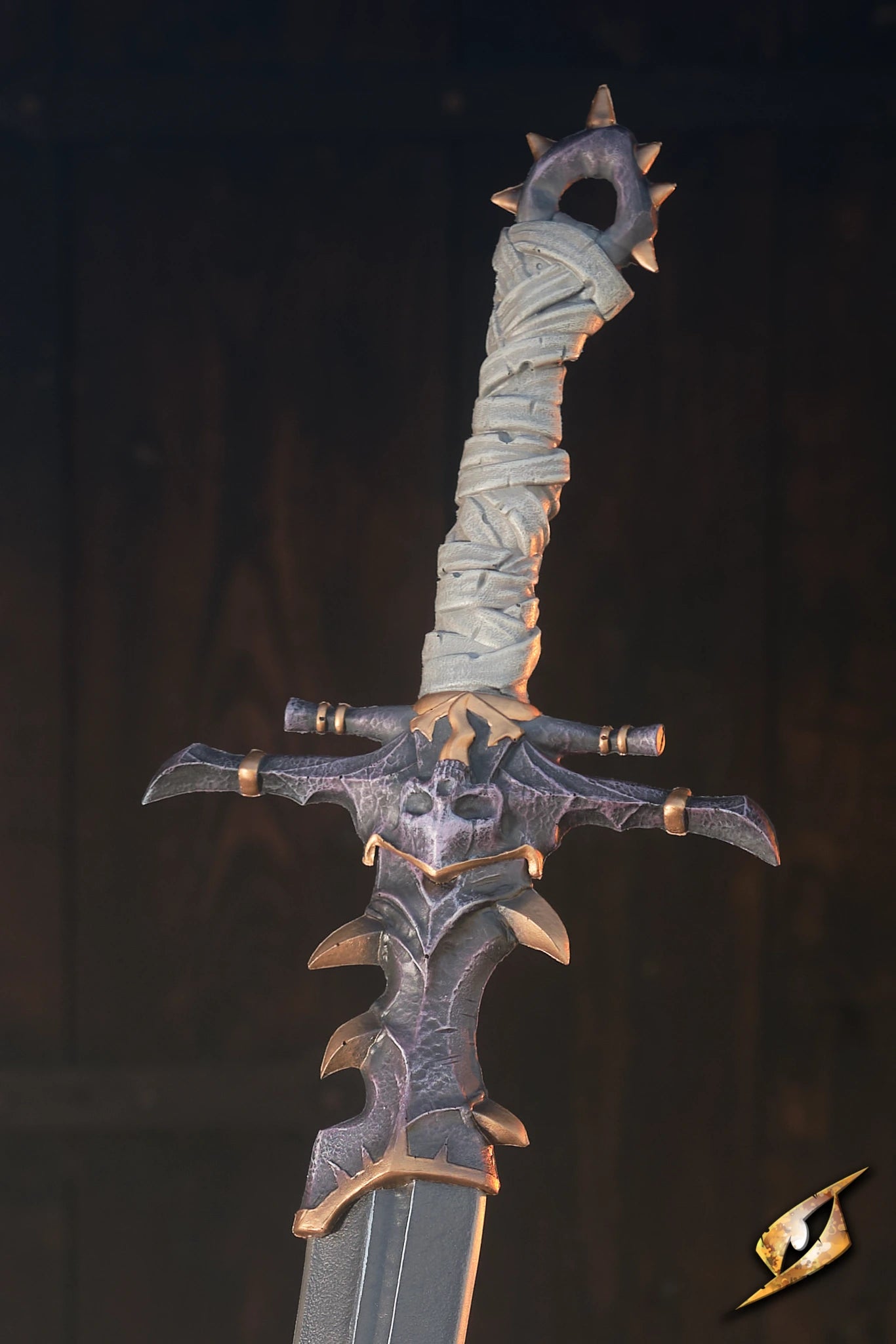 Marauder Sword with detailed hilt design, ideal for LARP combat and protective coatings recommended.