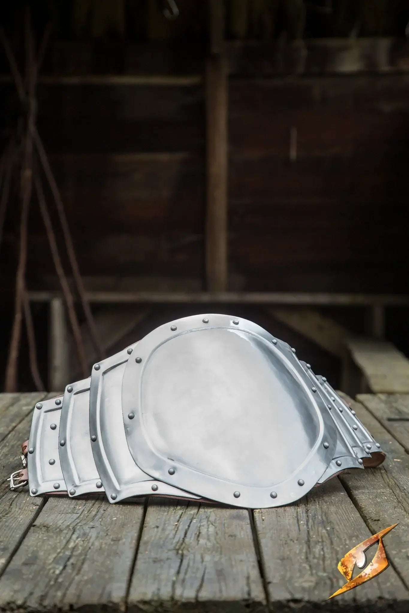 Polished Gut Plate on wood