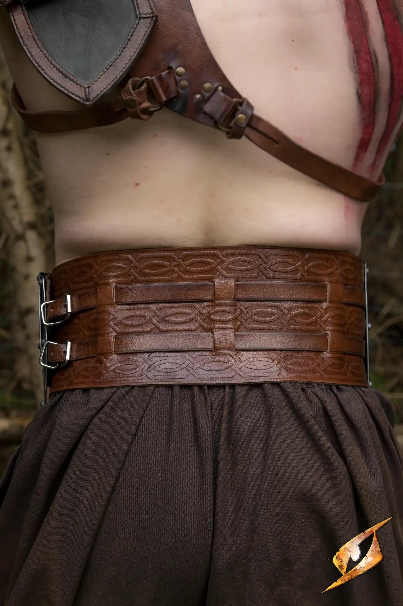 Gut Plate Leather belting