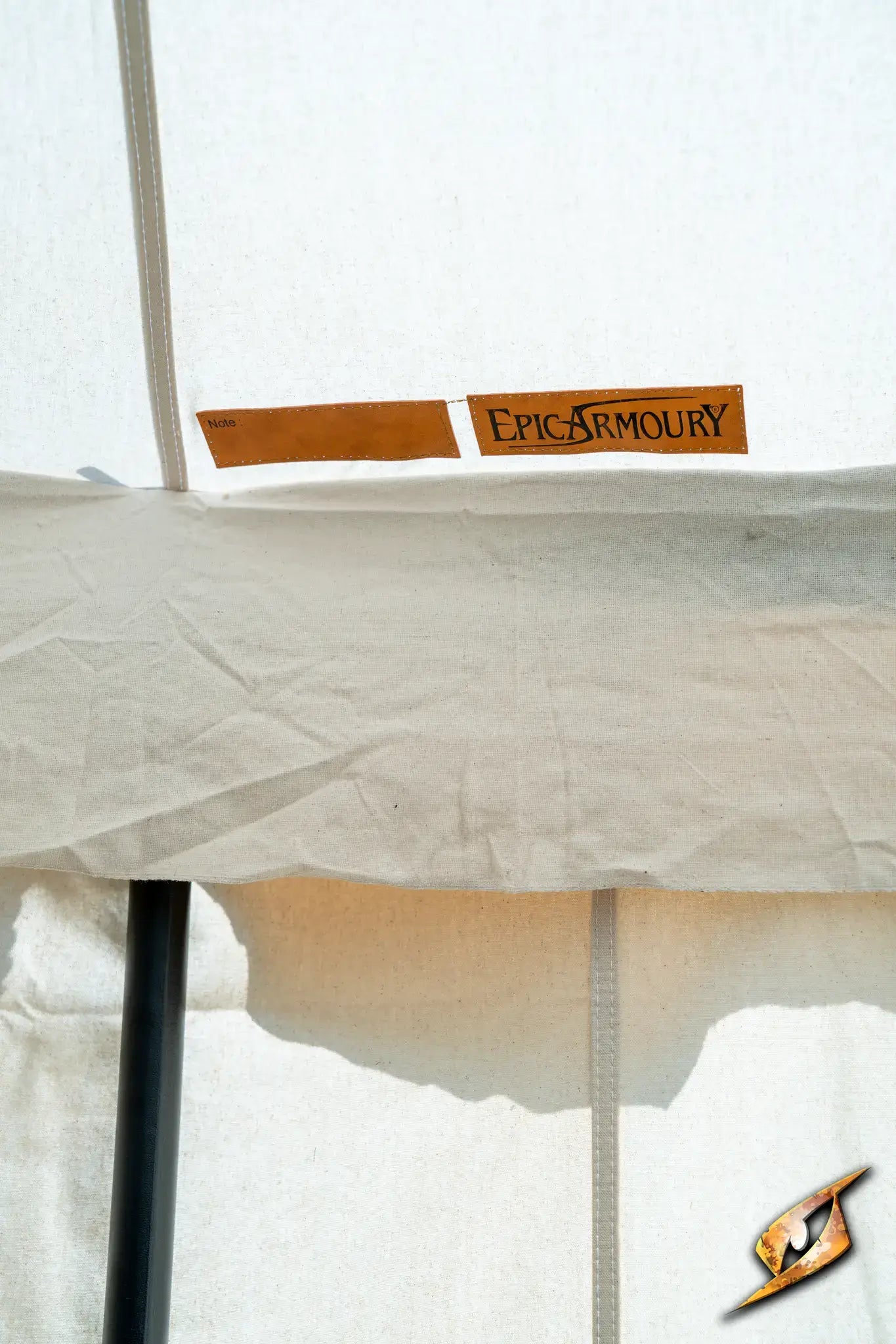 Marquee Tent - 4x4m interior view featuring Epic Armoury branding on the tent fabric.