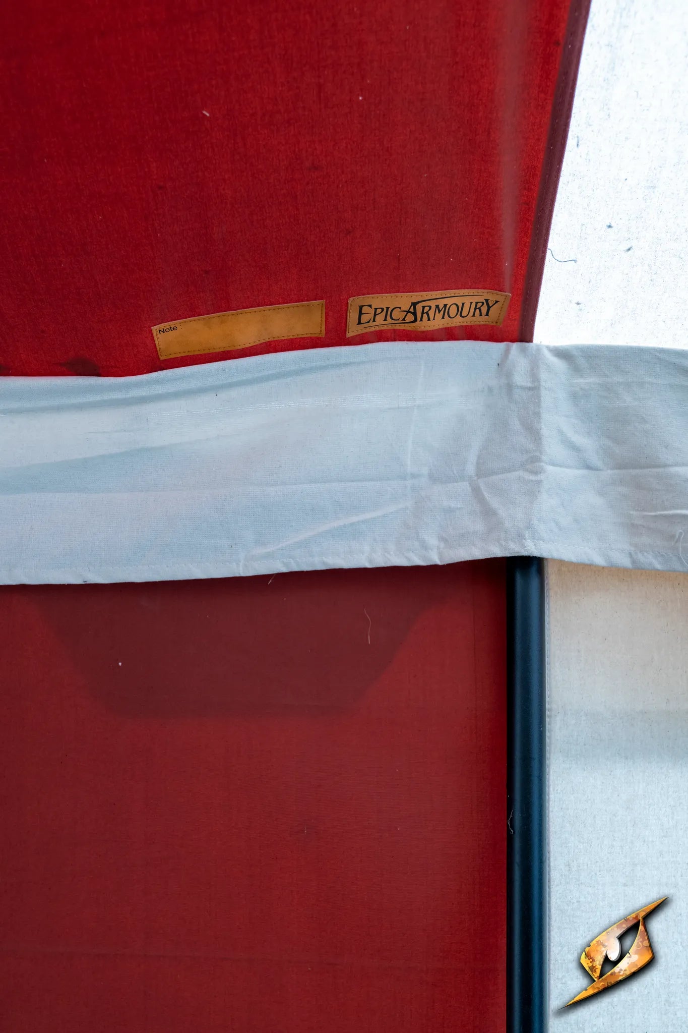 Marquee Tent - 4x4m featuring red fabric and white trim, labeled Epic Armoury.