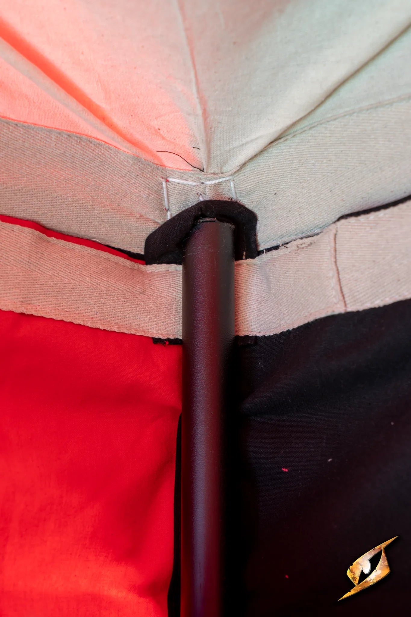 Marquee Tent - 4x4m close-up showing the structural pole and fabric details for stability and design.