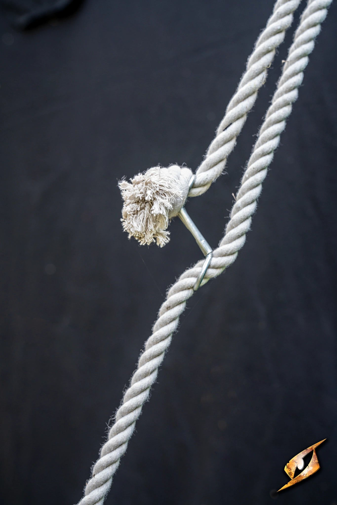 Marquee Tent - 4x6m rope tied securely to a support for stability and durability during events.