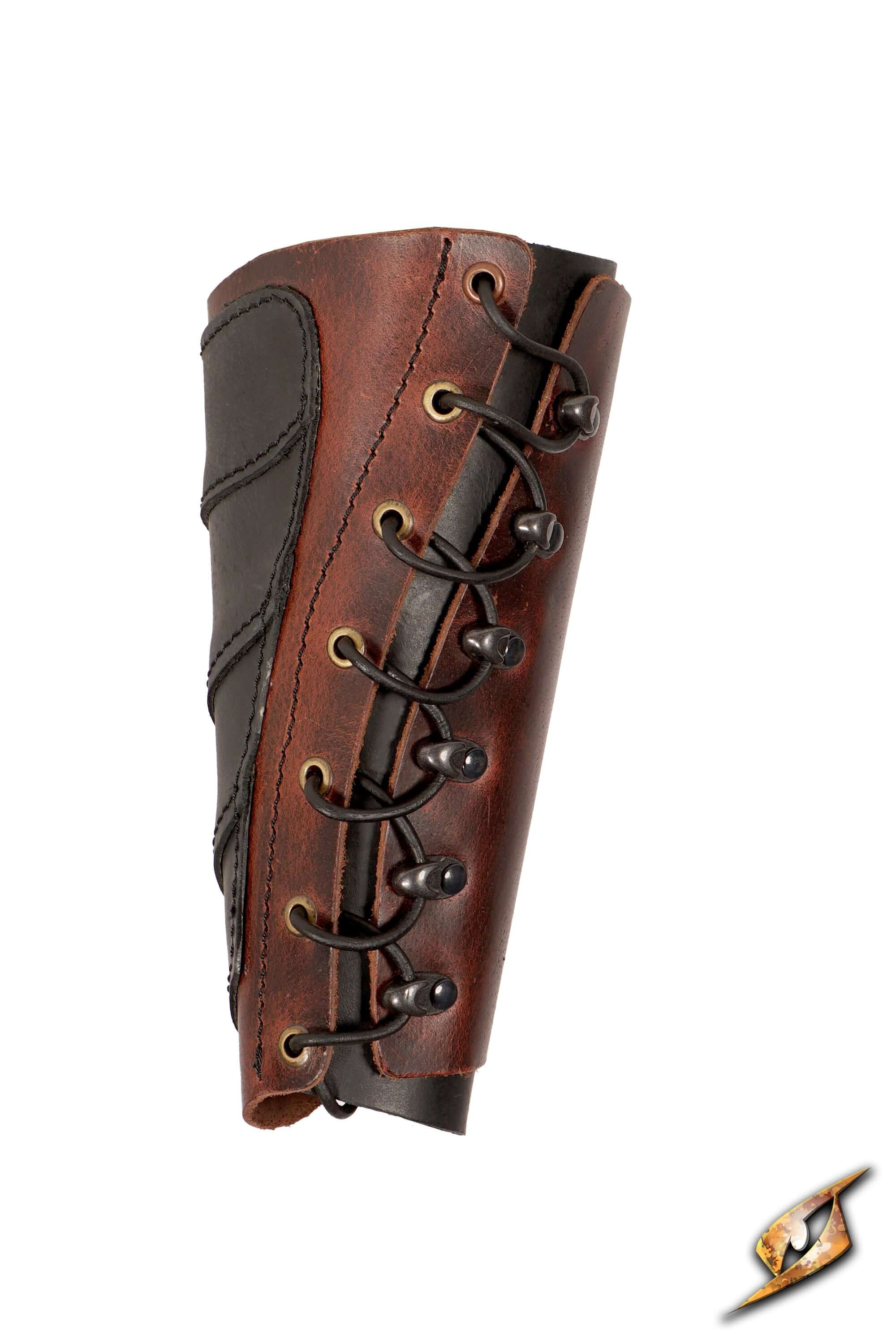 Glade Warden Bracer made from genuine leather designed for archery and protection while ensuring wrist flexibility.