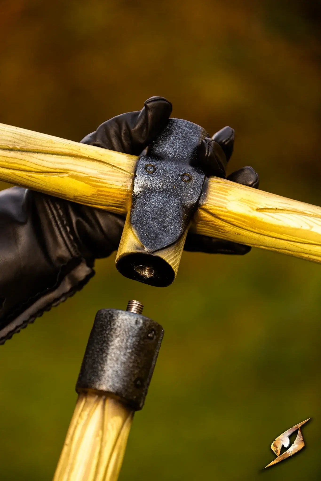Battle Standard - Cross Top attachment system showcasing functionality with unique bolt design.