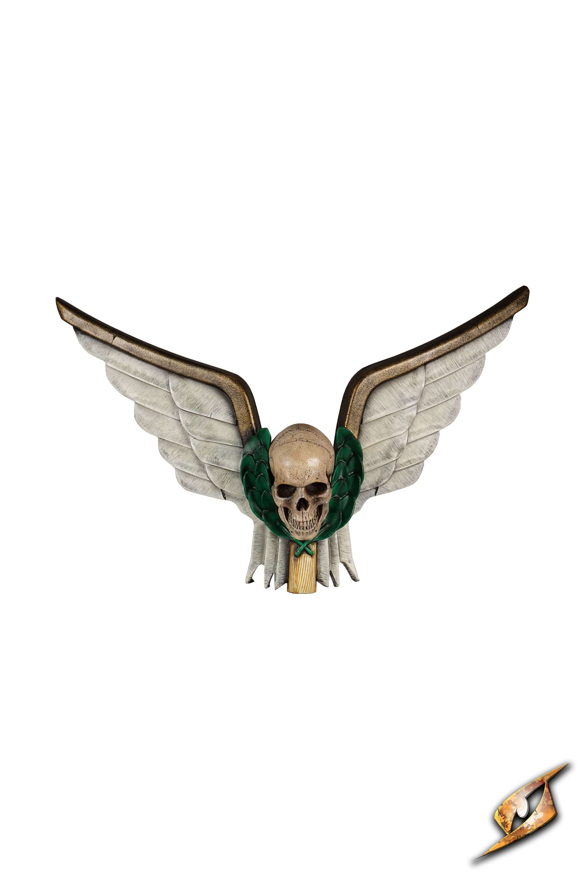Battle Standard - Winged Skull Top featuring a skull with wings, perfect for intimidating battlefield setups.