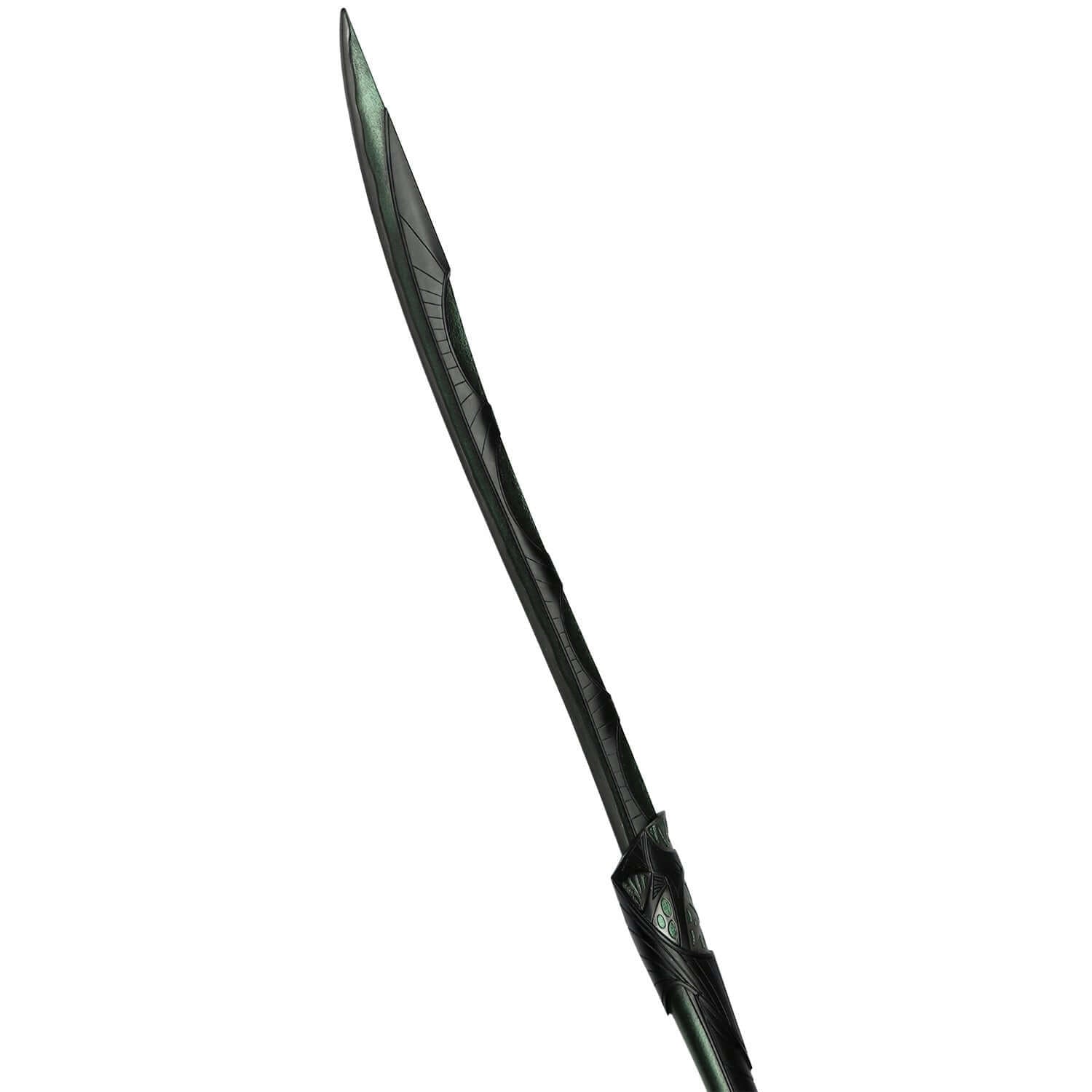 Arkhol Polearm, an intricately designed foam naginata inspired by spider mechanics and chitinous shells.