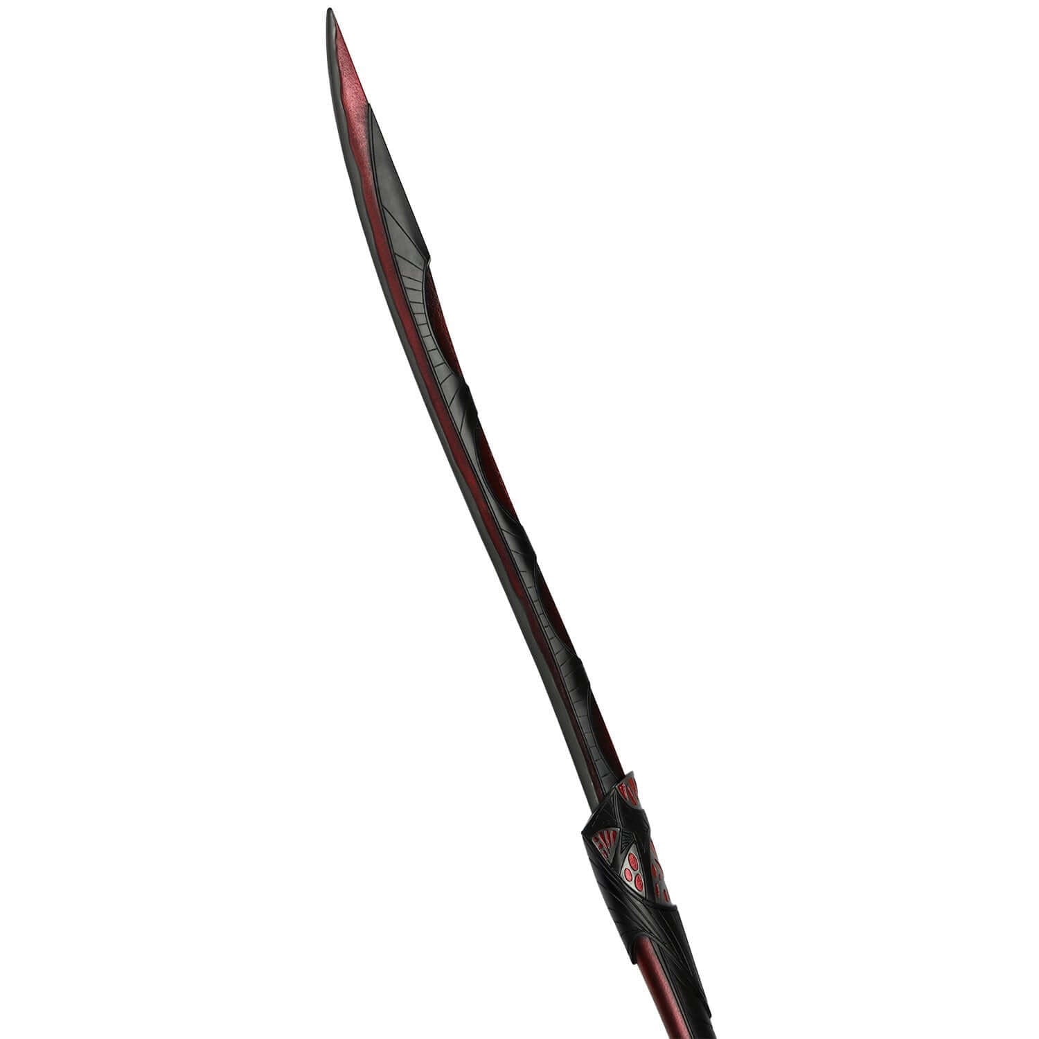 Arkhol Polearm detailed view showing its intricate design with a unique blade shape and striking colors.