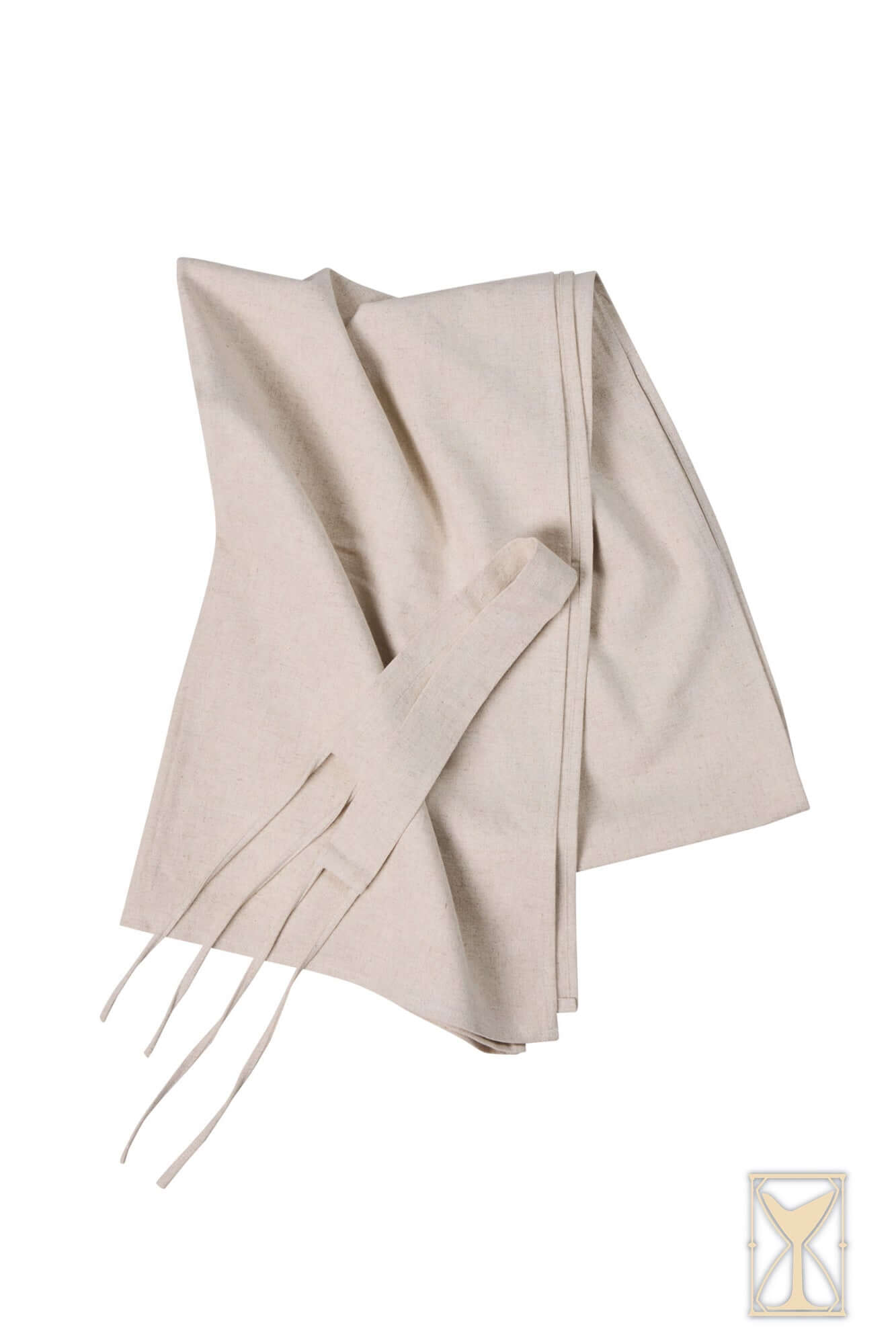 Rectangular Veil and Fillet - Cotton/Linen Blend folded fabric with ties