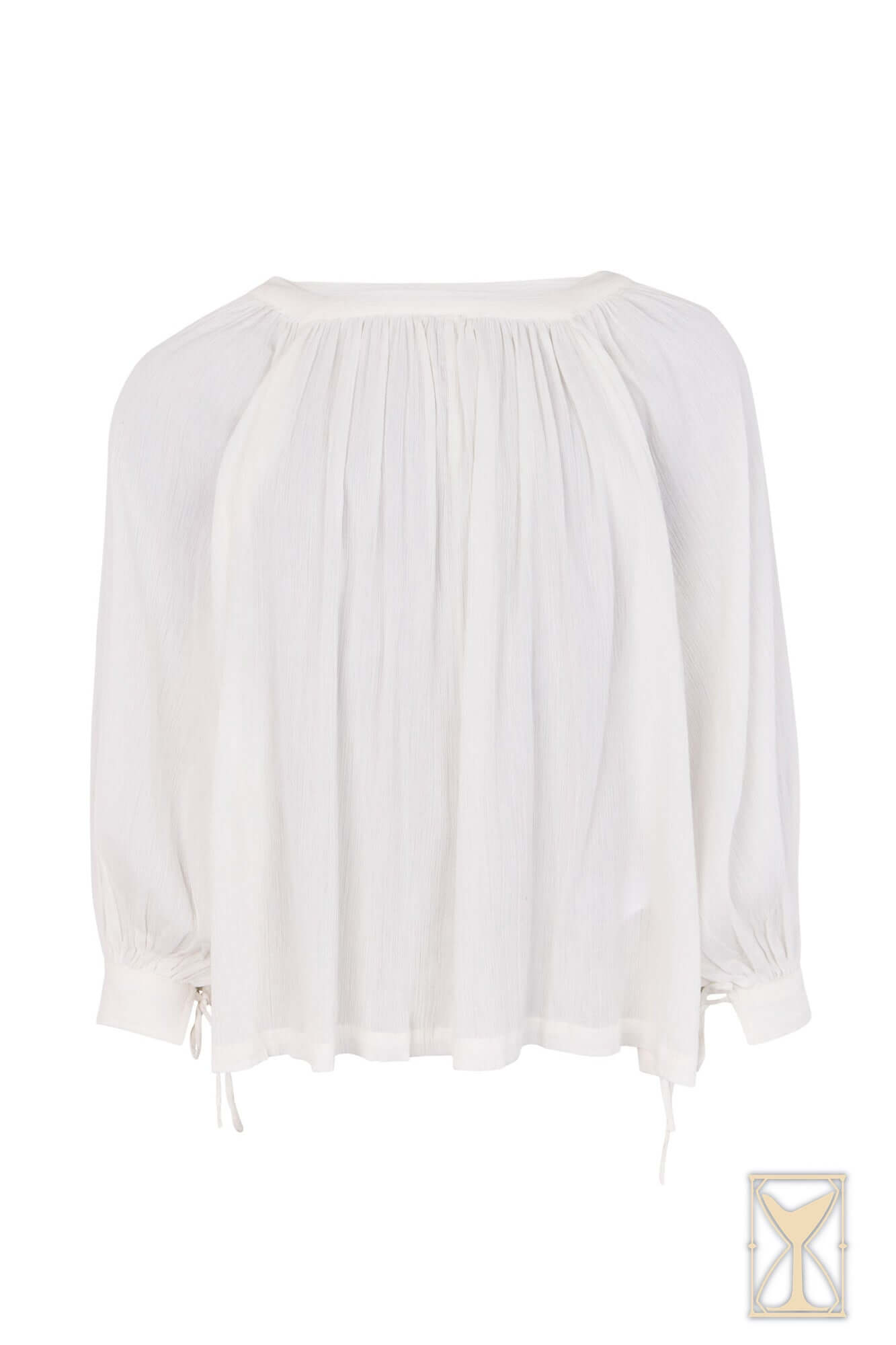 Shirt Duccio medieval shirt in white, featuring a relaxed fit and full sleeves for historical reenactments.