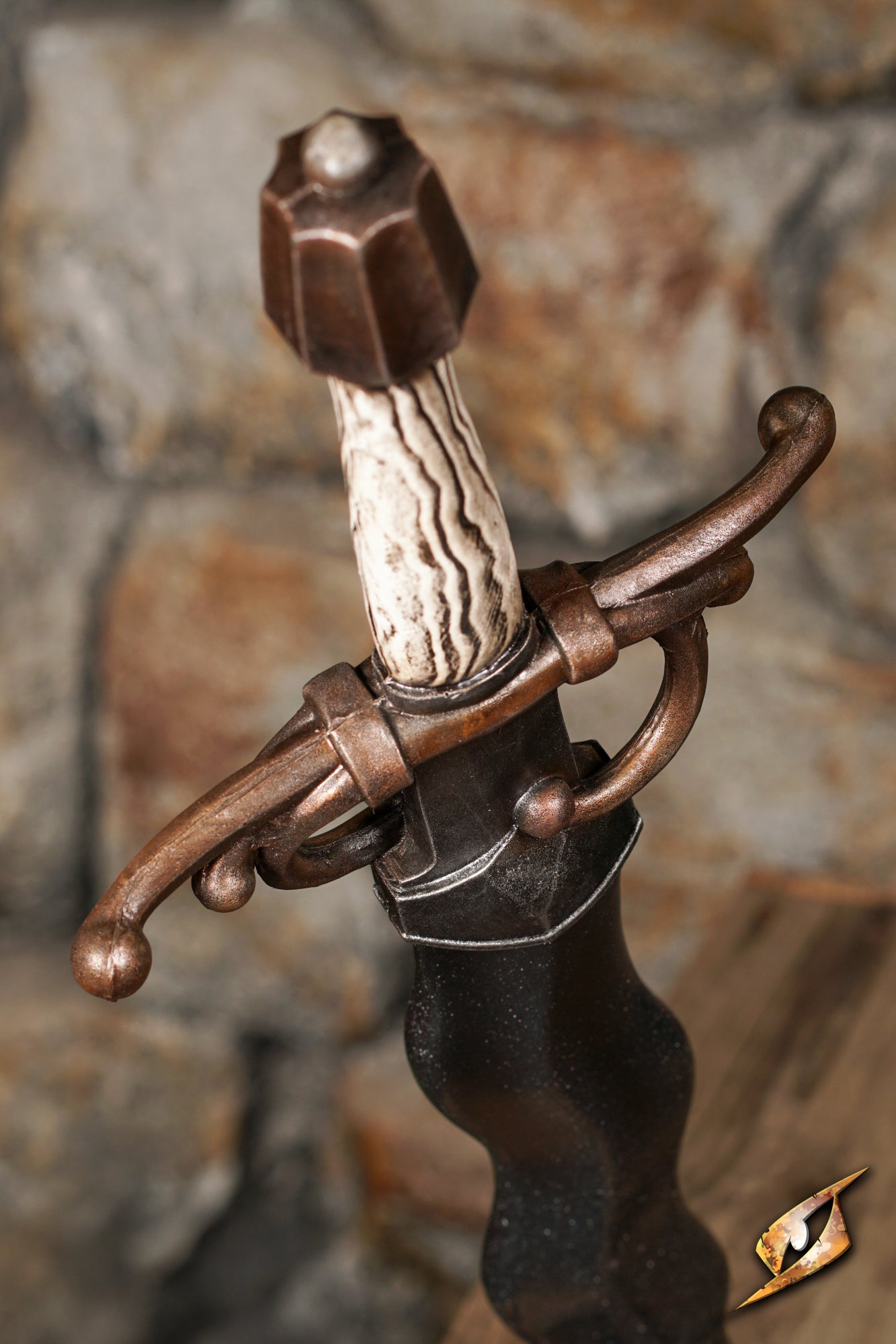 Noble Flamberge featuring an elegant swept hilt and unique flame-shaped blade design, perfect for collectors and enthusiasts.