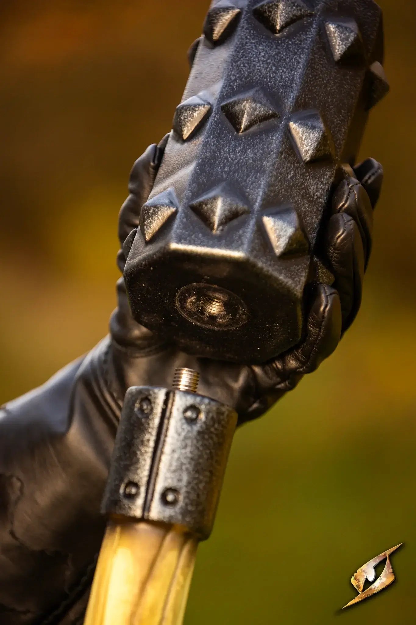Battle Standard - Spiked Mace Top in a hand, showcasing its sharp design and powerful look for banners.
