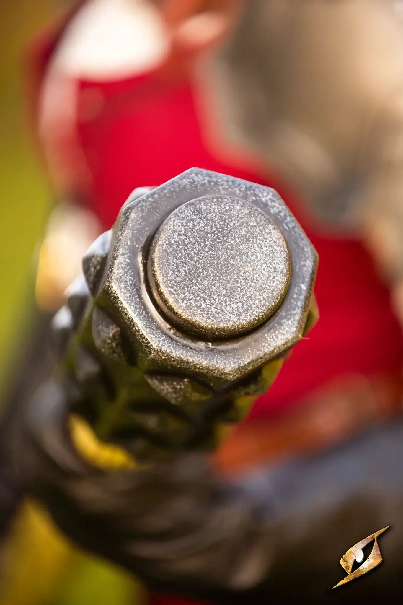 Battle Standard - Spiked Mace Top close-up shows the textured grip and metallic top, ideal for customizing banners.