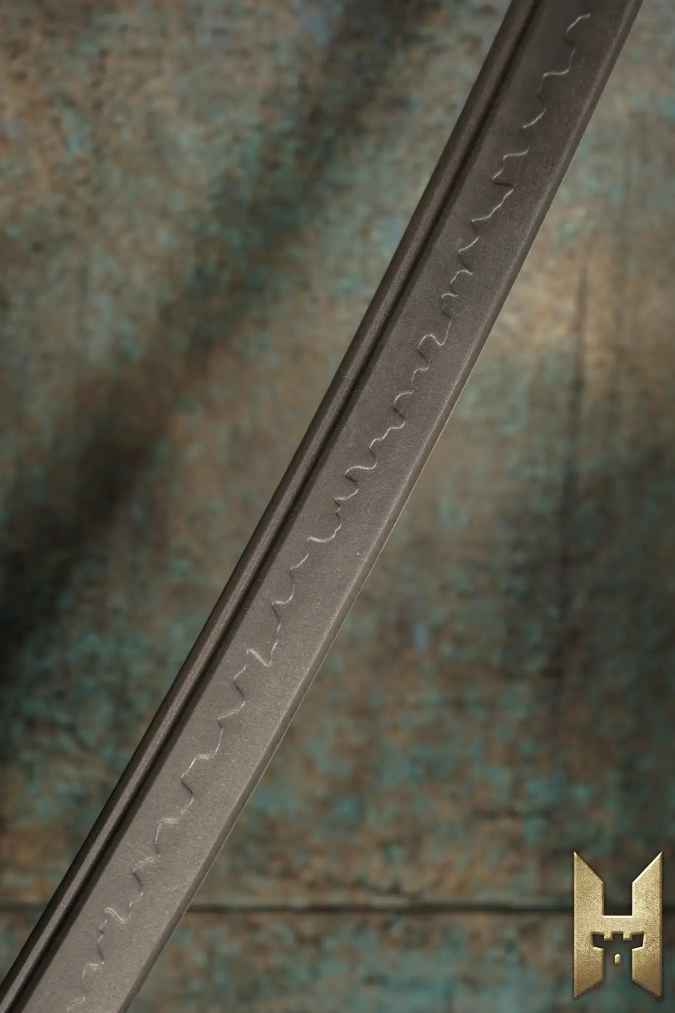 Ryūgan the Katana close-up showing intricate blade detail and elegant design from the Stronghold Masters Collection.