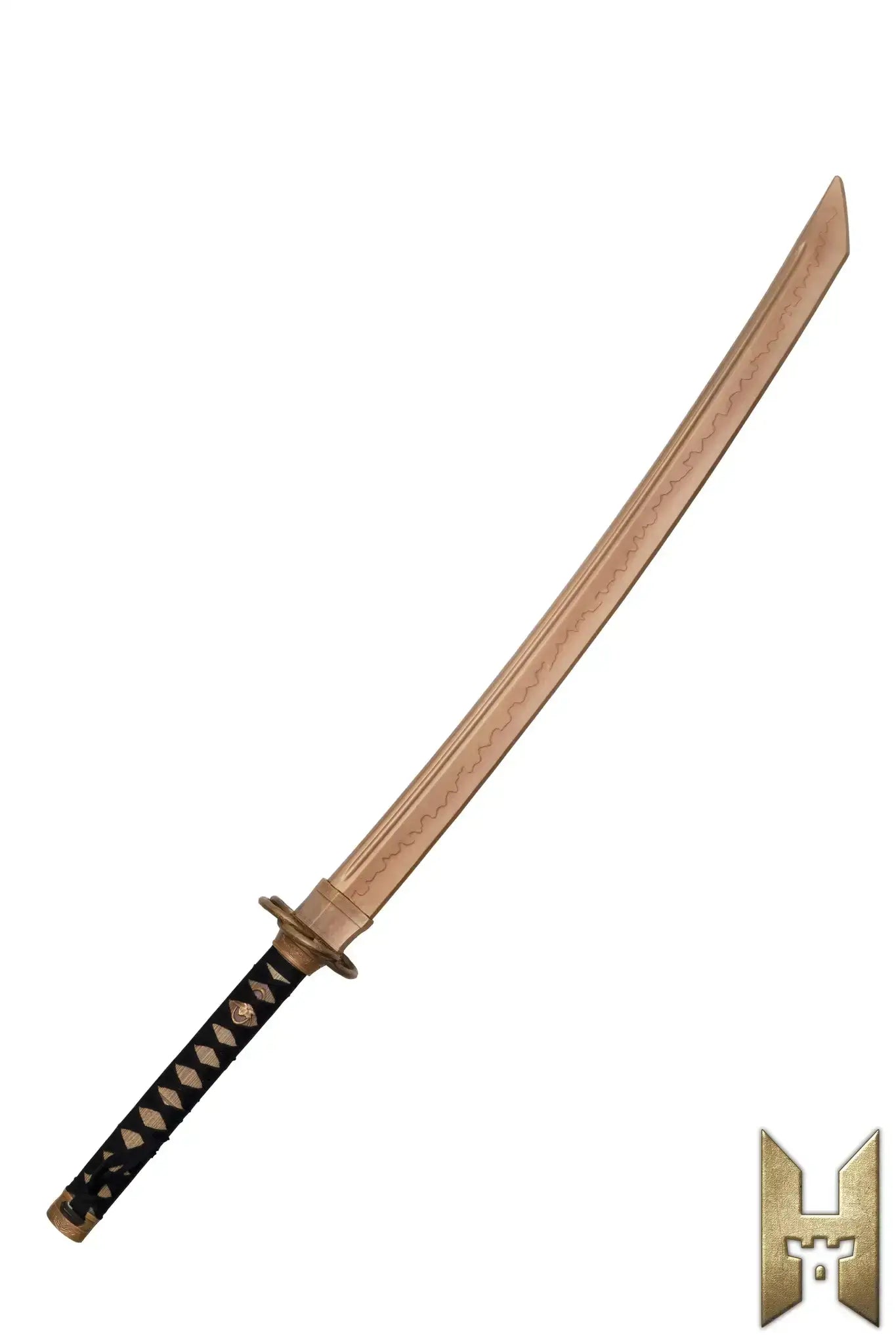Ryūgan the Katana, a stylish LARP weapon from the Stronghold Masters Collection, featuring a curved blade.