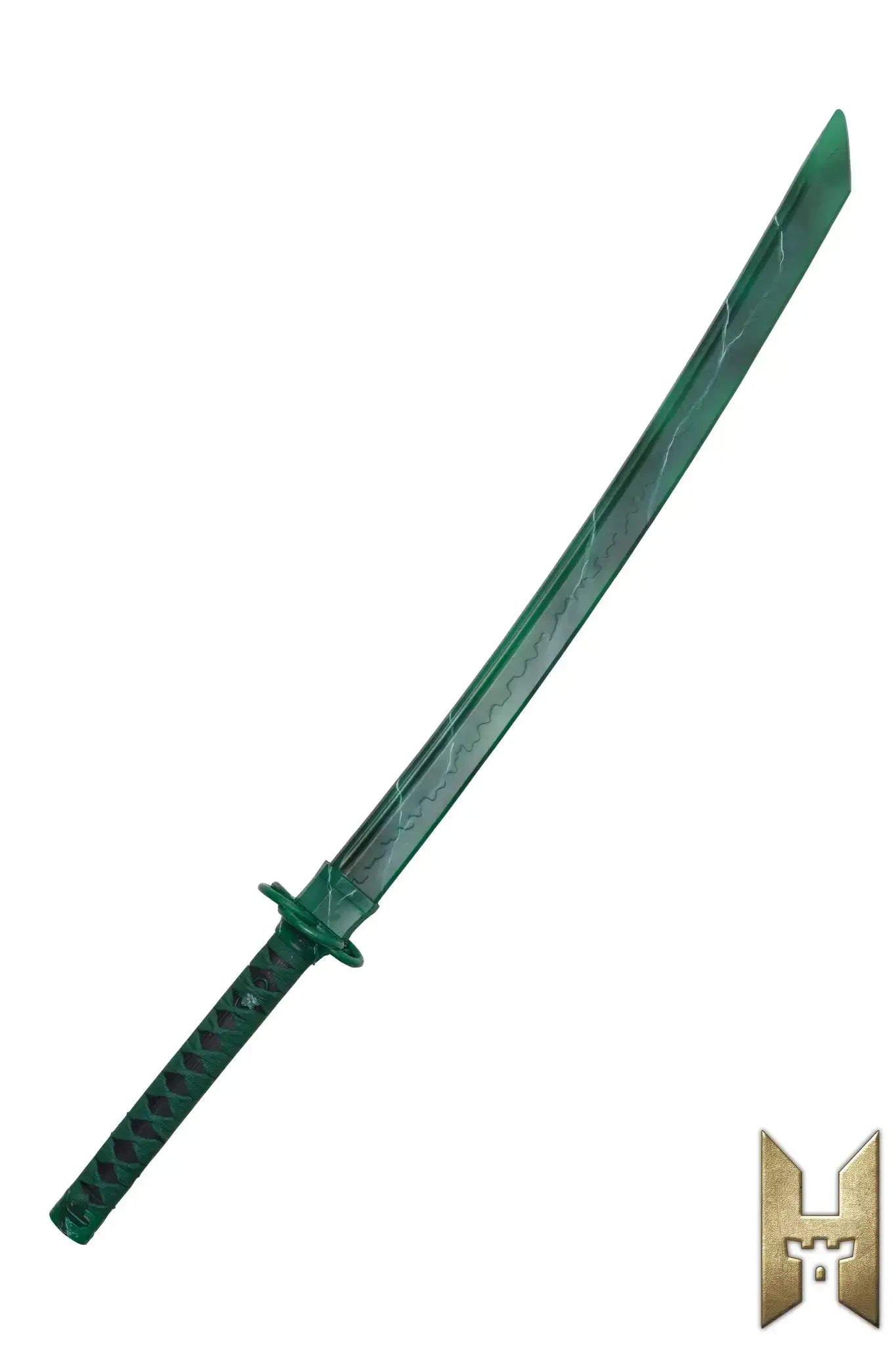 Ryūgan the Katana, a green fantasy blade with elegant design from the Stronghold Masters Collection.