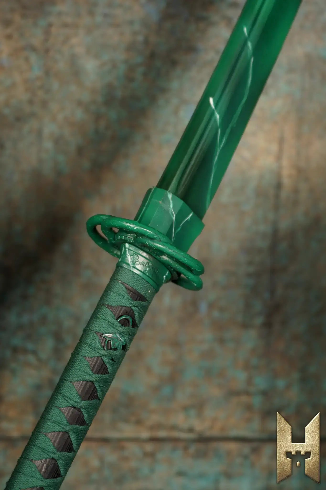 Ryūgan the Katana, a beautifully crafted green blade from the Stronghold Masters Collection.