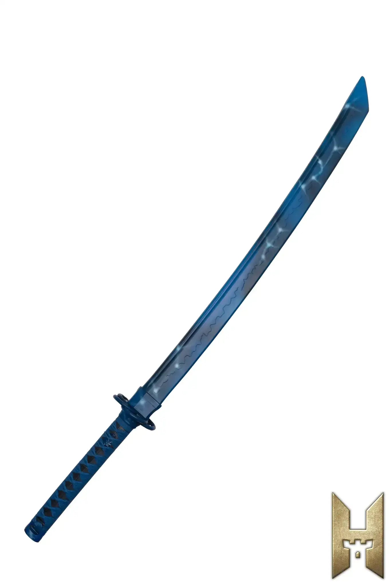 Ryūgan the Katana from the Stronghold Masters Collection, showcasing a blue blade and traditional design.