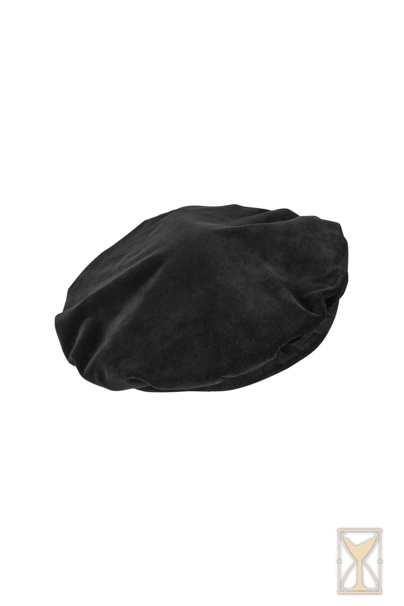 Beret Francisco - Luxurious black velvet beret inspired by 15th and 16th century fashion.