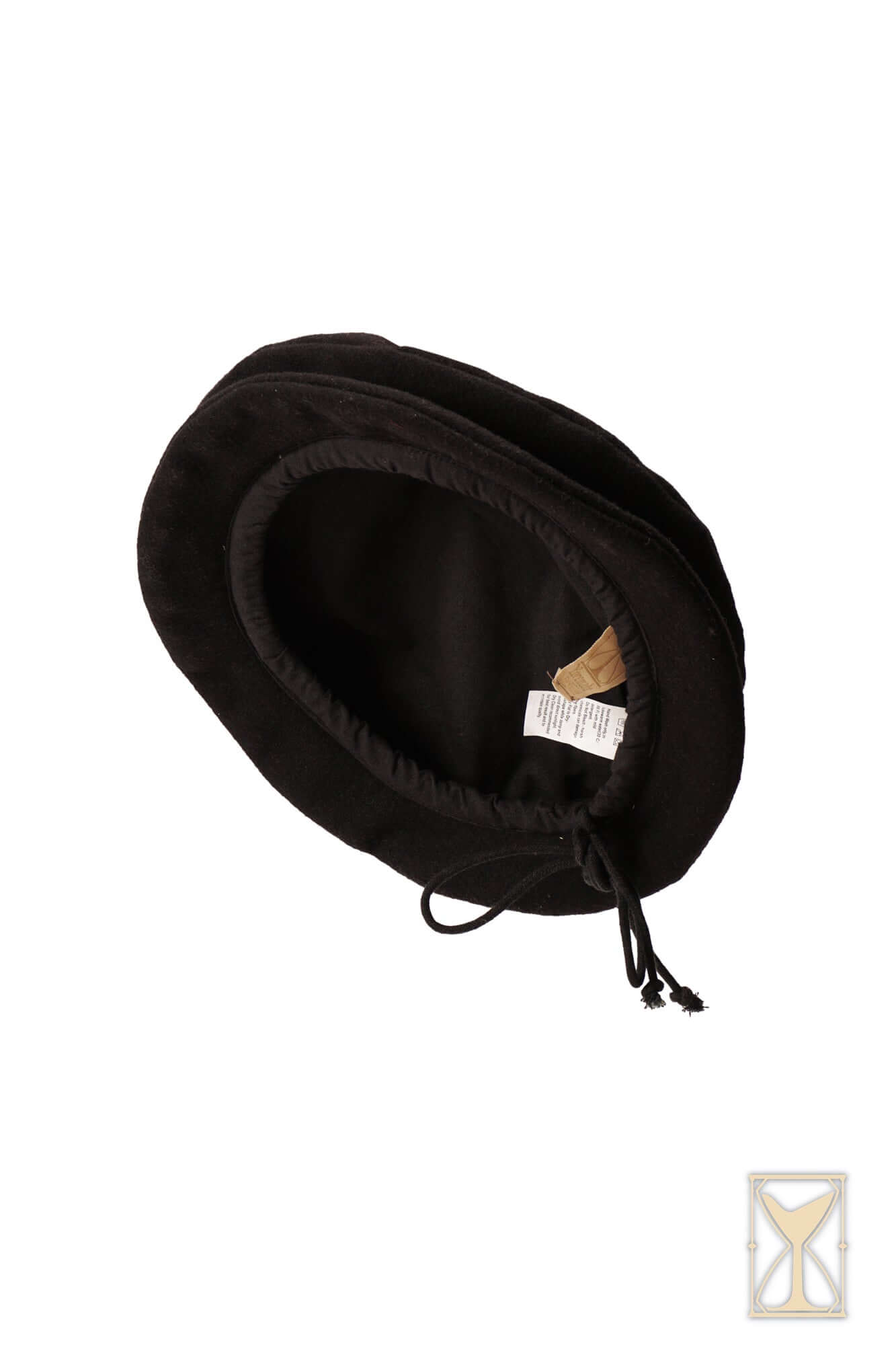 Flat Hat Edward shown from above, featuring a rounded design typical of 16th-century Tudor bonnets.