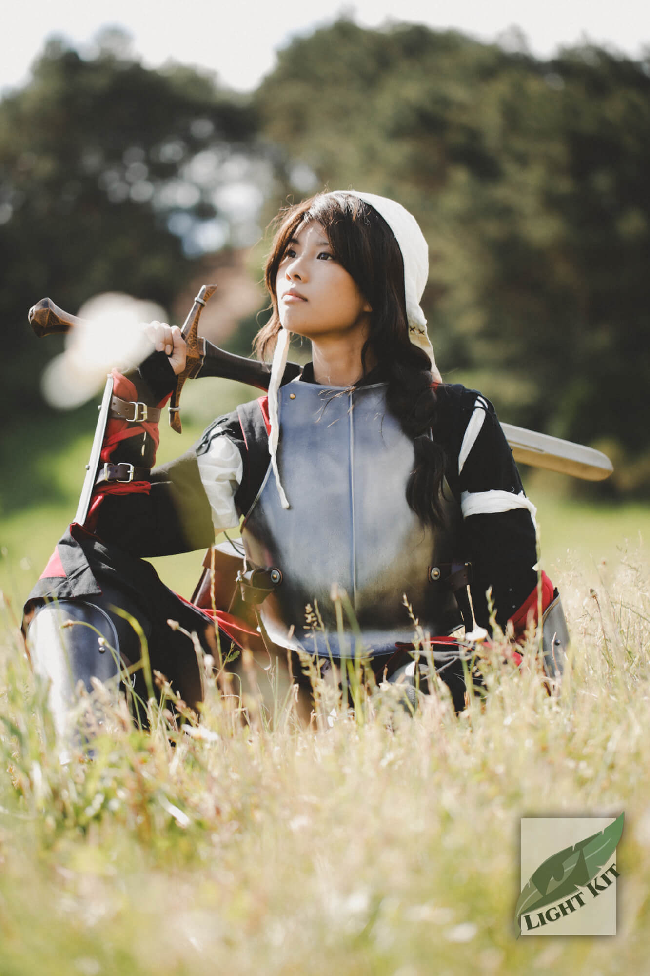 RFB Breastplate - Light Kit worn by a player in a field, showcasing comfort and mobility in armor.