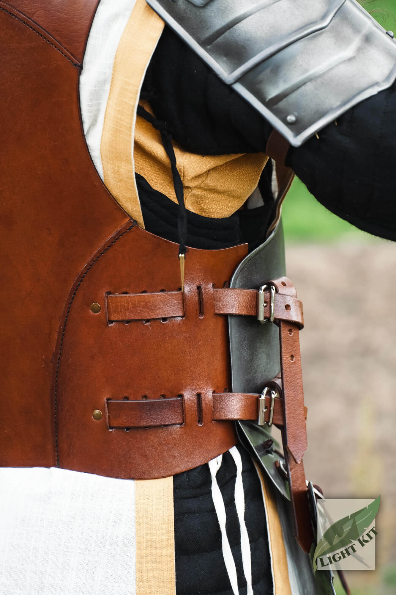 Torso Armour Merc - Light Kit showing leather and metal design for optimal protection and mobility in historical style.