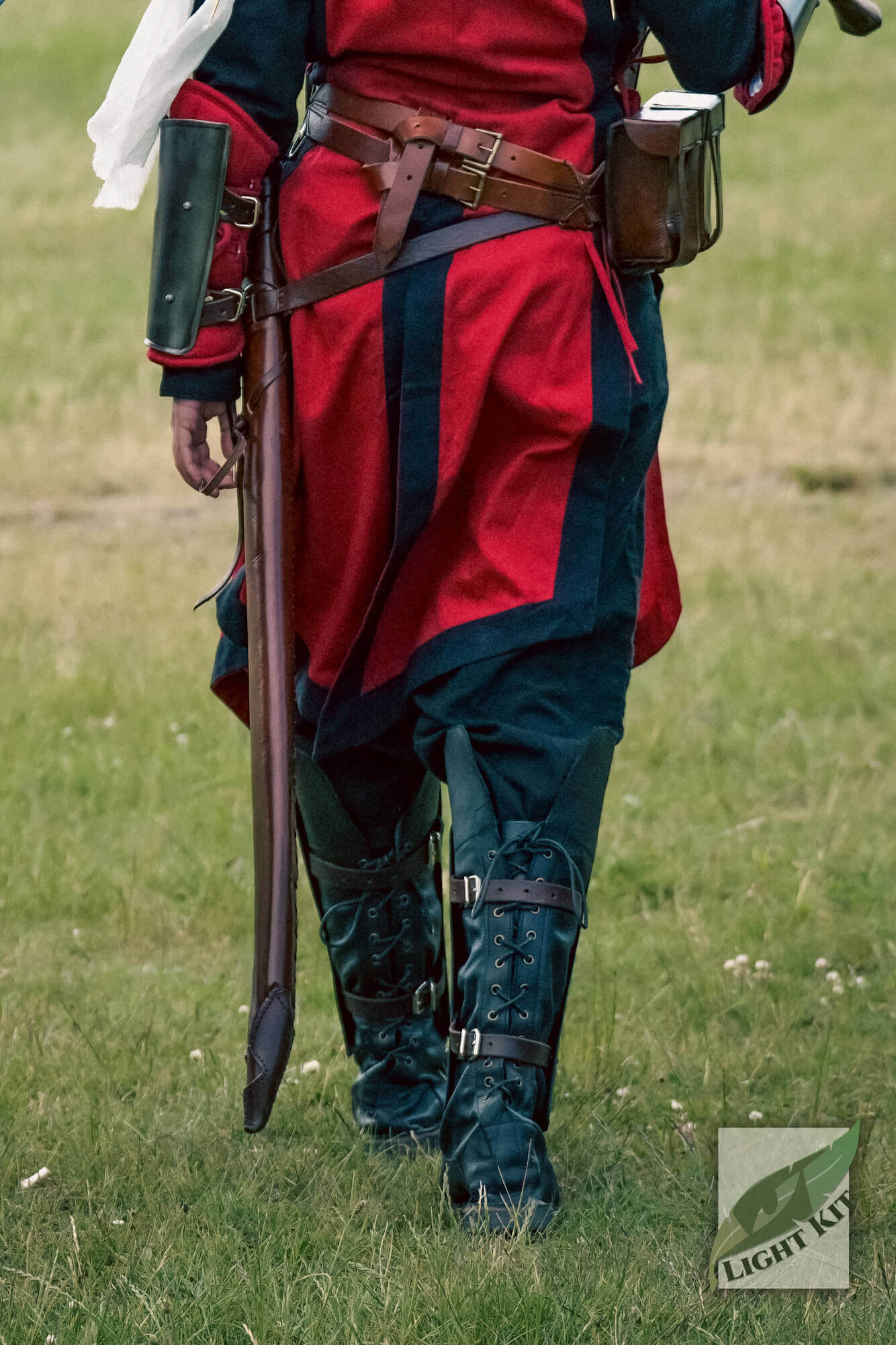 Person wearing RFB Leg Protection - Light Kit, demonstrating versatile shin protection in outdoor setting.