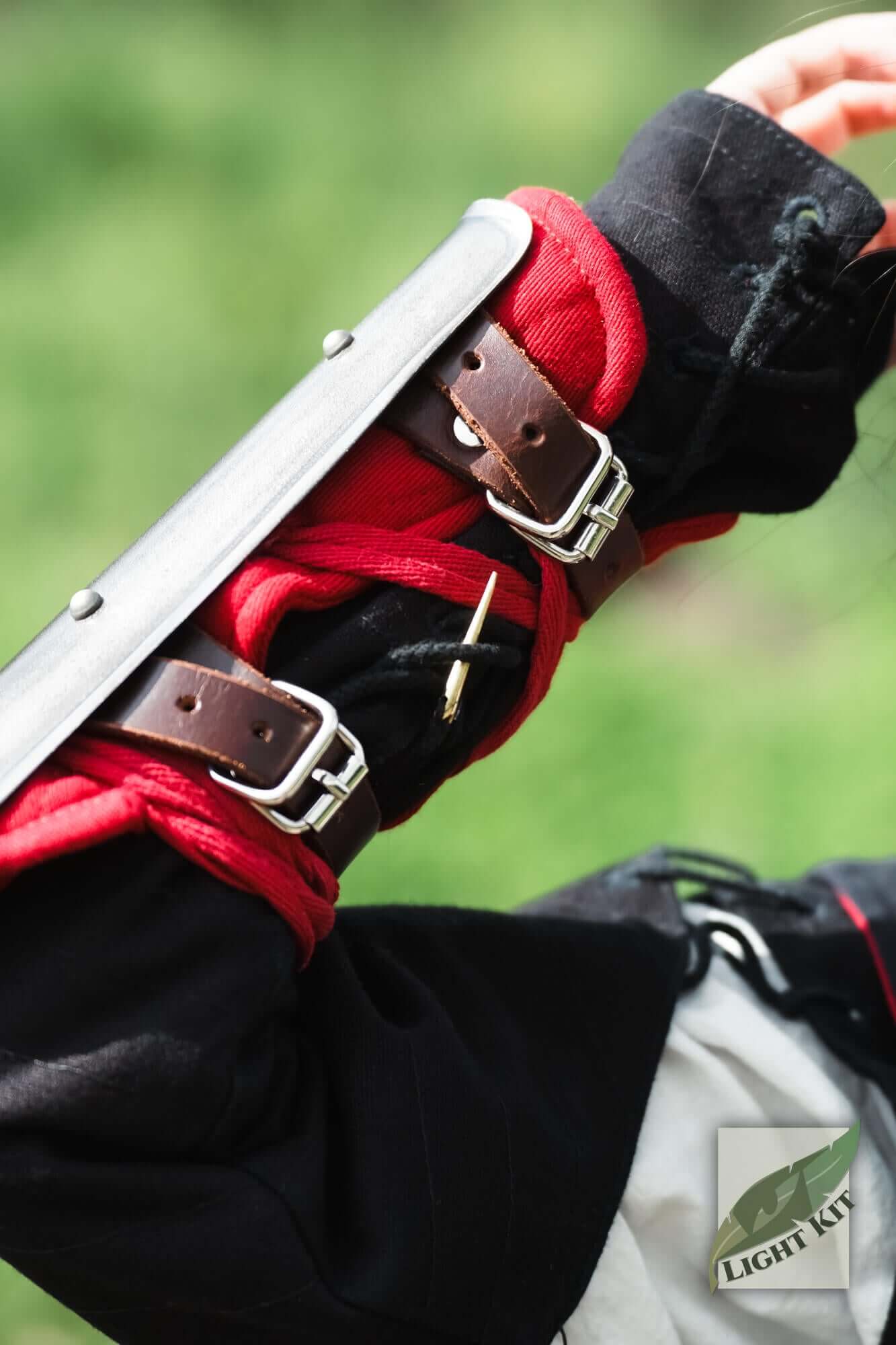 RFB Arm Protection - Light Kit showing a stylish vambrace with leather straps for forearm protection.