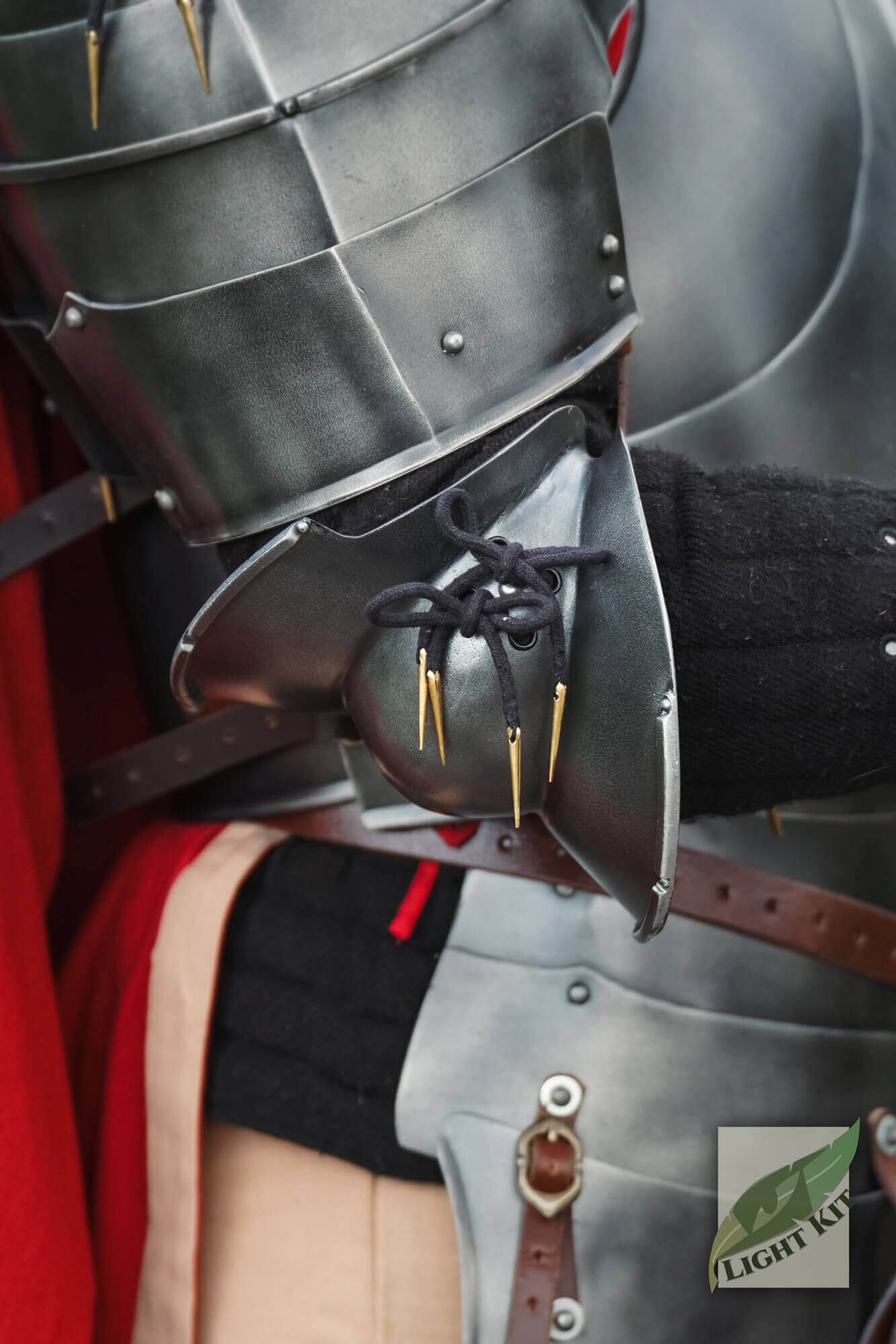 Milanese Couters - Light Kit showcasing high-density polyurea armor protection for elbows and arm areas.
