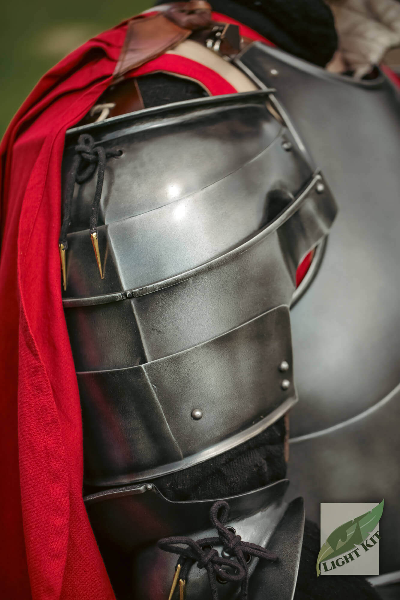 Milanese Pauldrons - Light Kit showcasing sleek design and high-density polyurea for agile shoulder defense.