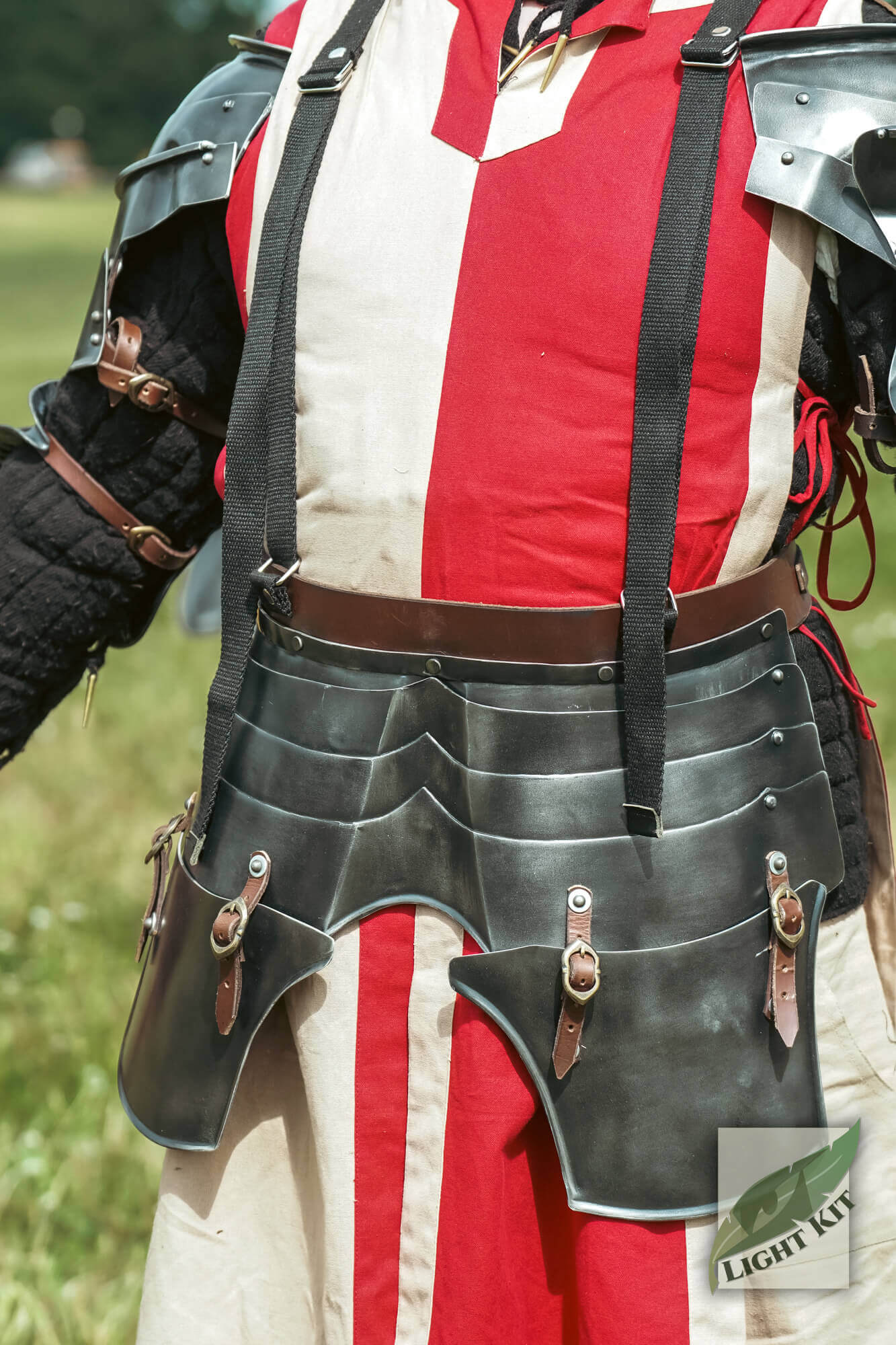Faulds and Tassets - Light Kit showcasing protective armor for waist, hip, and upper thigh in a battle-ready design.