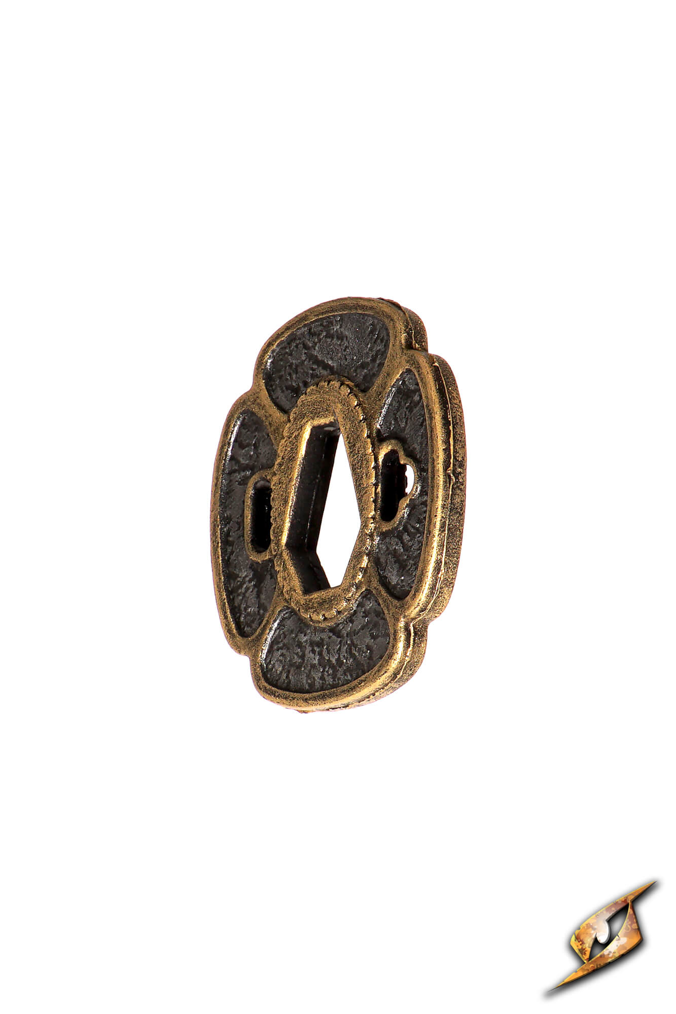 Mokko-gata Tsuba, a classic four-lobed hand guard for Ryugan Katana and Naginata Compact.