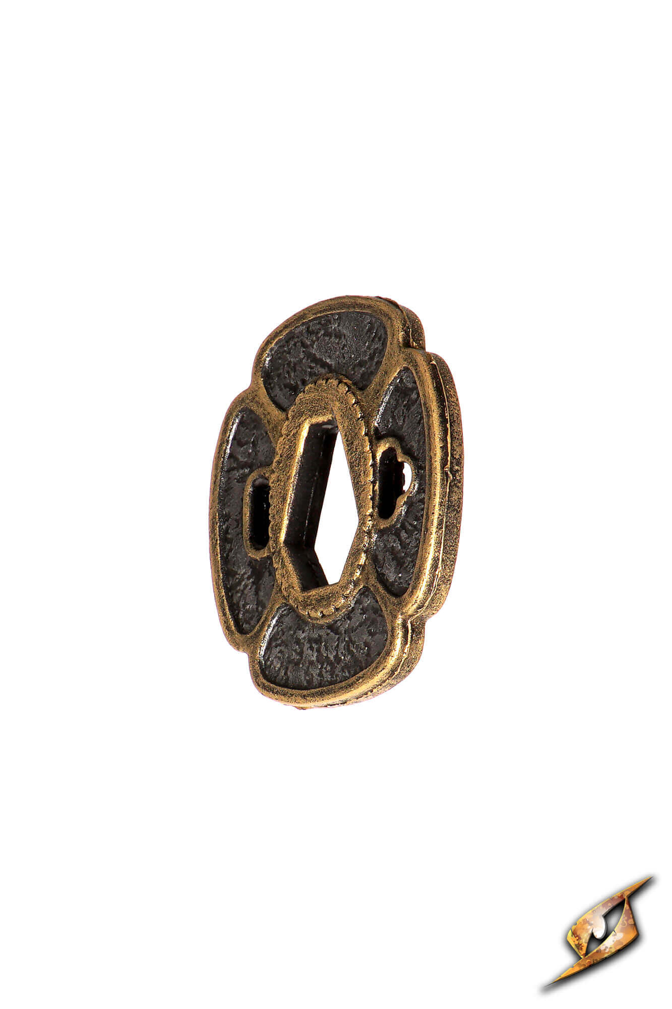 Mokko-gata Tsuba, a classic four-lobed hand guard for Ryugan Katana and Naginata Compact.