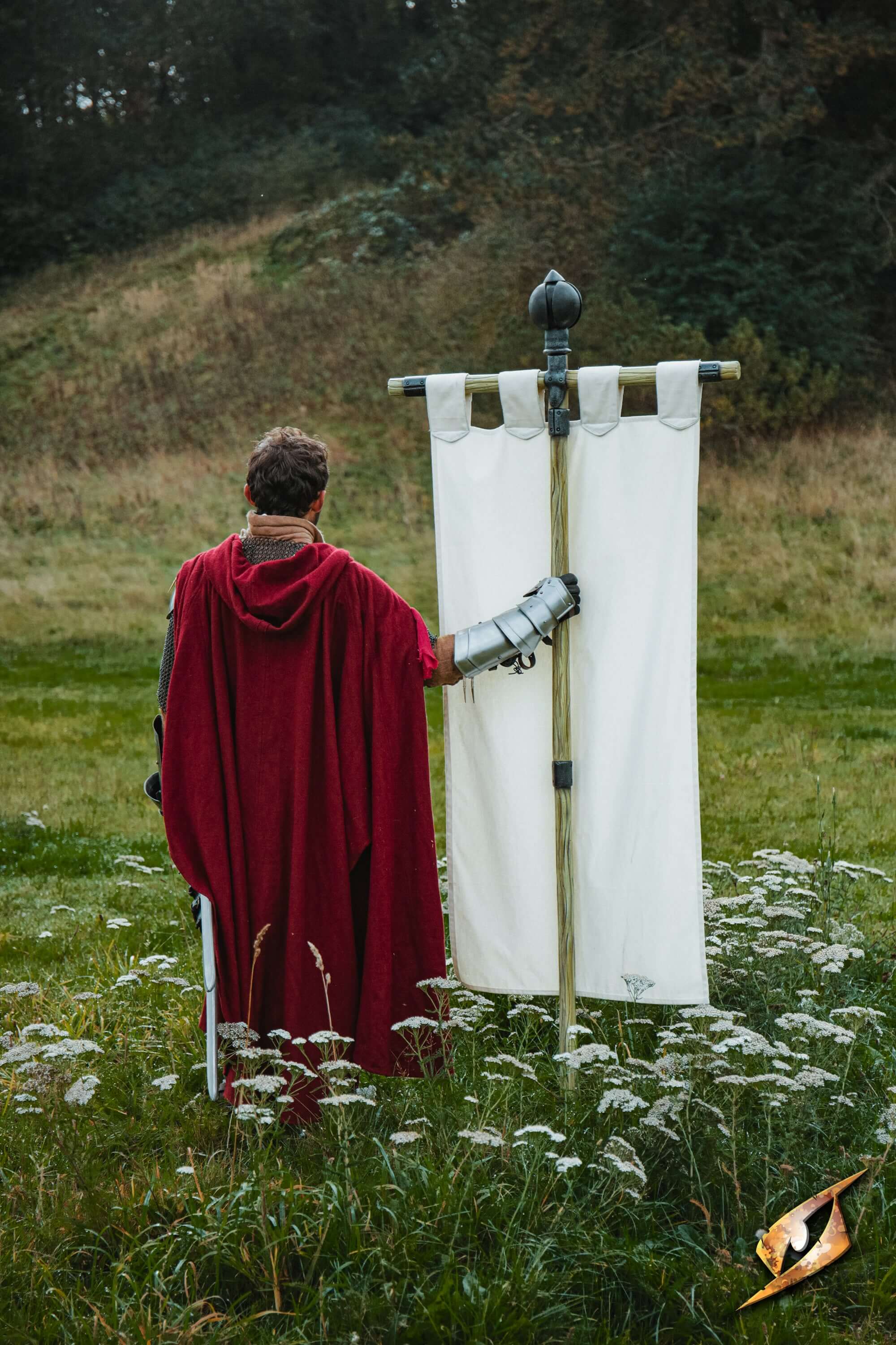 Complete Battle Standard Set - Lord's Orb Top displayed outdoors with a figure in a red cloak.