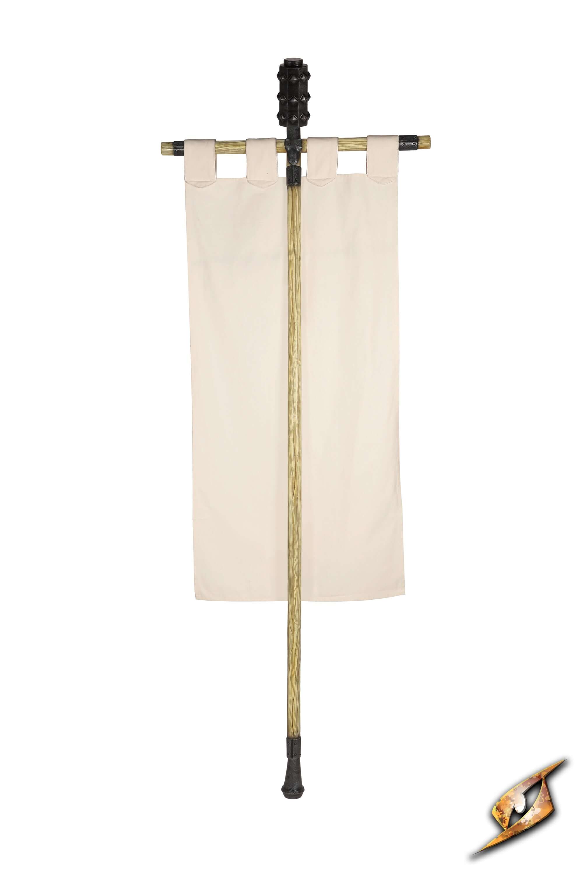 Complete Battle Standard Set - Spiked Mace Top featuring a spiked mace head and banner on a sturdy pole.