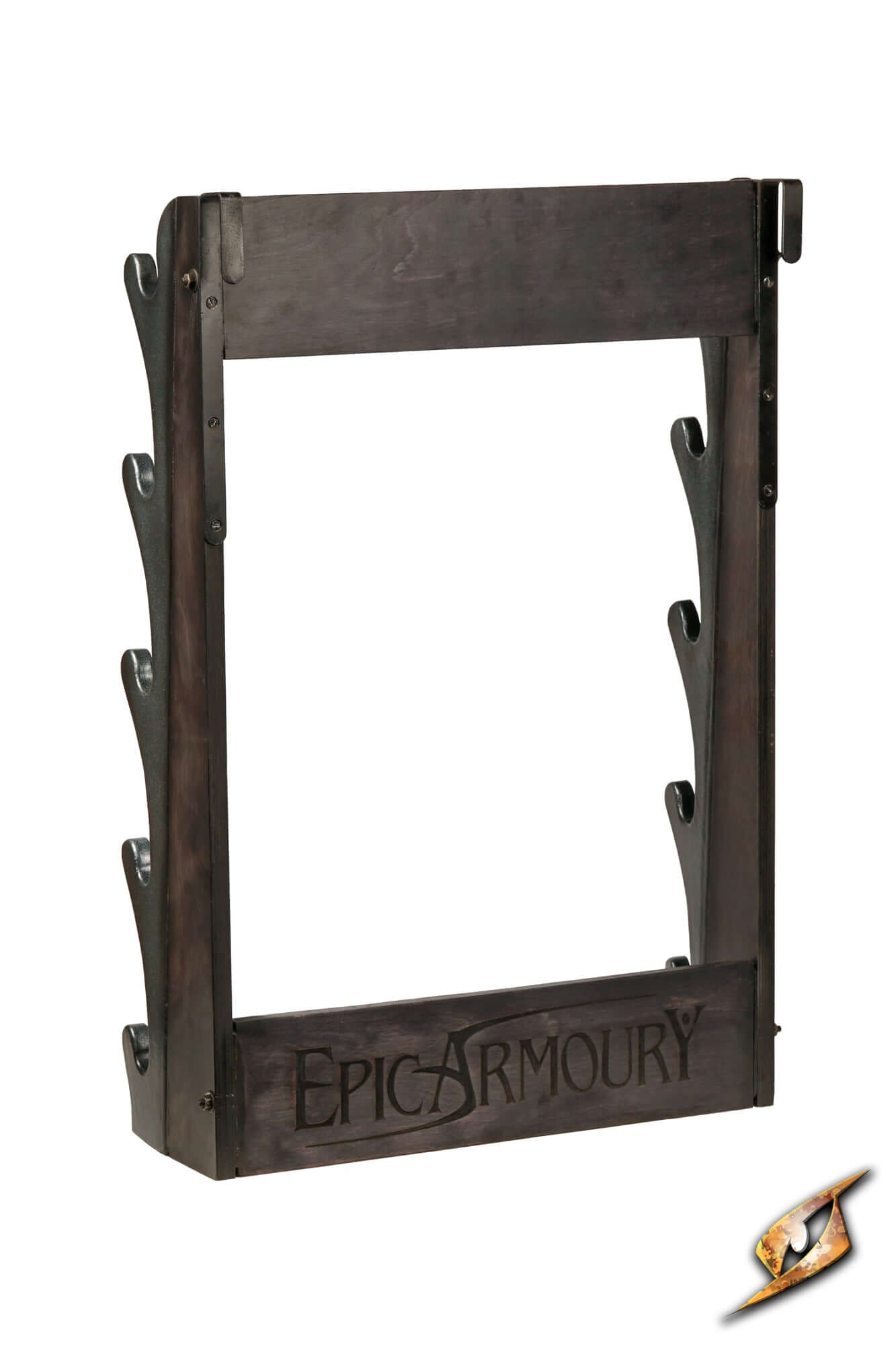 Display - Sword Wall Racking 5 slots showcasing a compact wooden rack for vertical sword display.