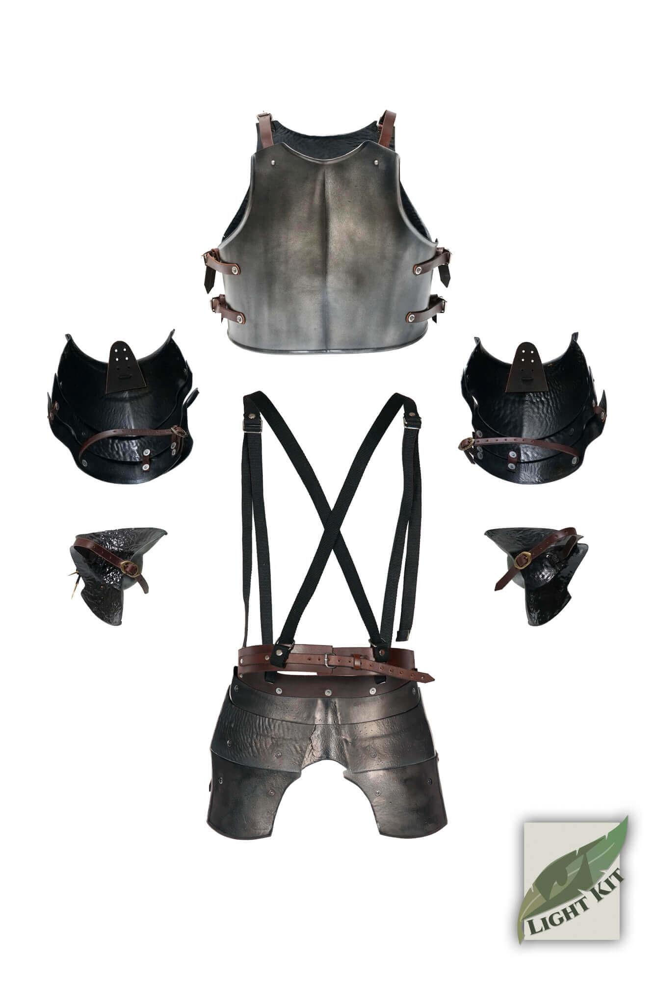 Milanese Complete Set - Light Kit featuring head-to-thigh armour pieces crafted from high-density polyurea.