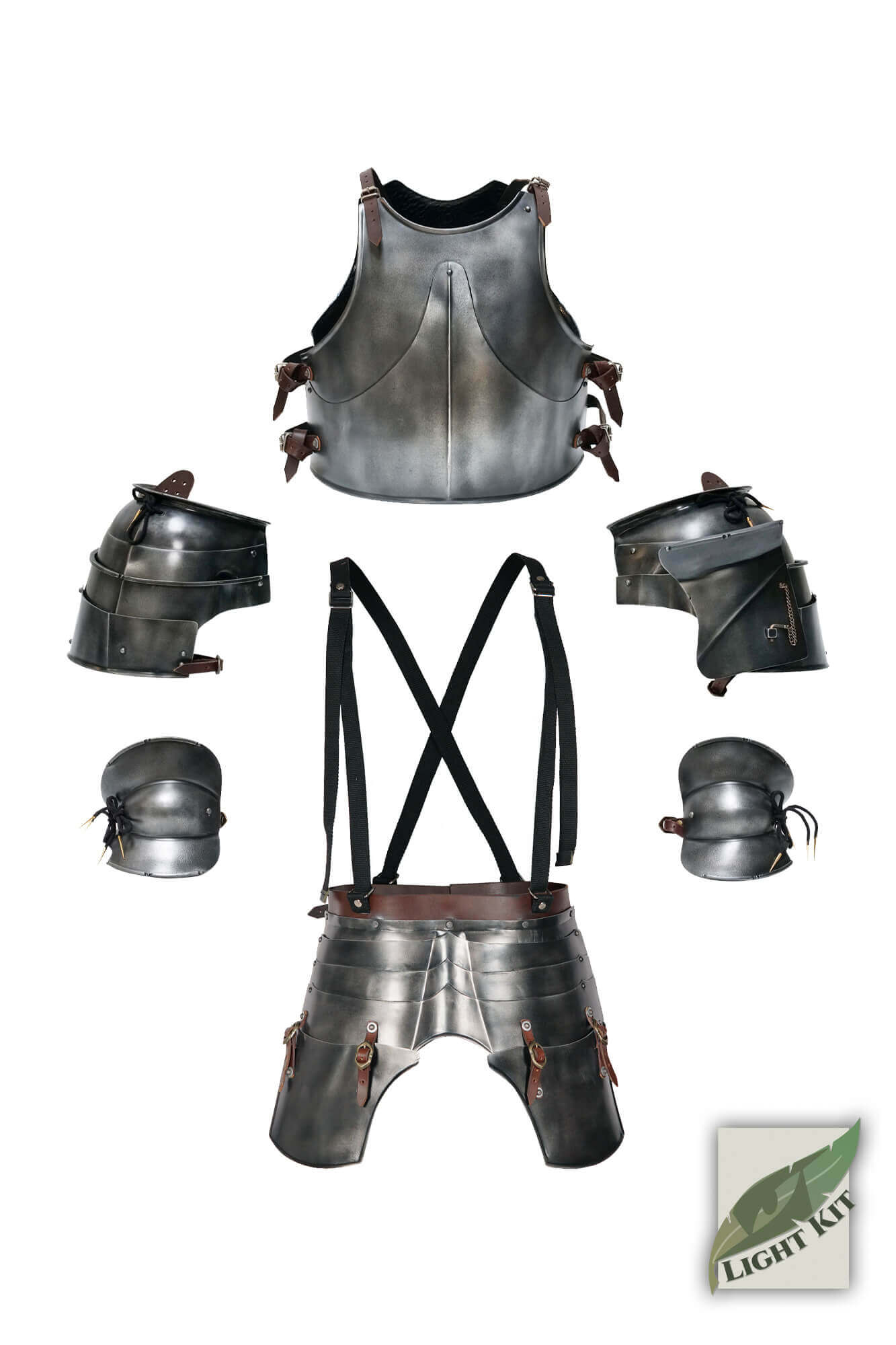 Milanese Complete Set - Light Kit showcasing a full armour ensemble made of high-density polyurea for lightweight durability.