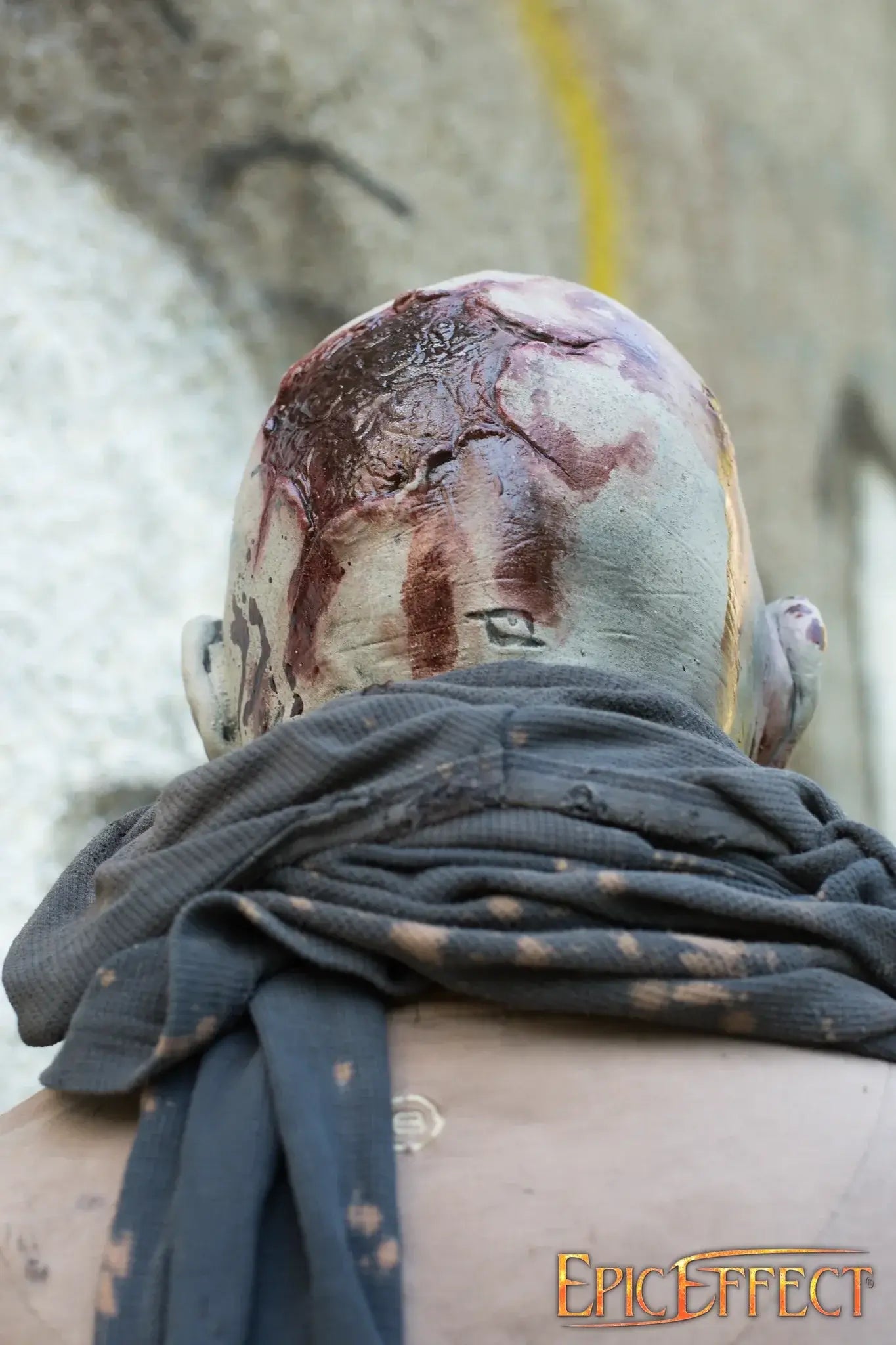 Scarface Zombie with a gruesome and bloody head, portraying a terrifying undead creature.