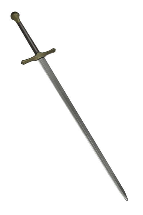 Bellator II - Sharpened sword featuring a steel-colored blade and black handle for powerful warriors.