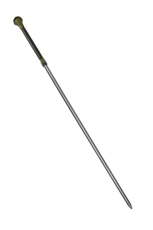 Bellator II - Sharpened sword featuring a steel-colored blade and black handle for authentic warrior design.