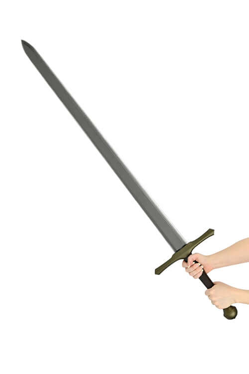 Bellator II - Sharpened sword with steel-colored guard and black handle, perfect for powerful warriors.