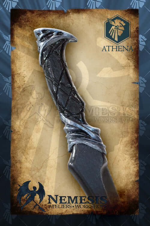 Assassin's knife with ornate handle showcasing intricate design, perfect for collectors and enthusiasts.
