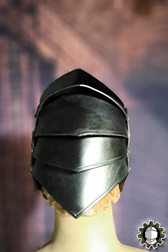 Helmet Mercurio (Fighter) showcasing a robust design with lightweight leather plates and open-faced visibility.