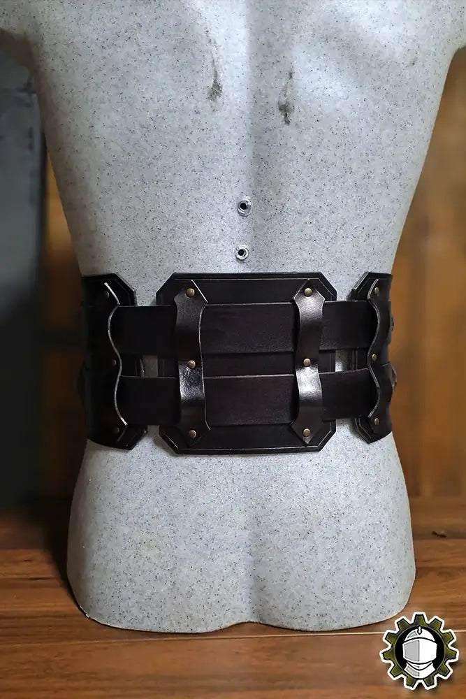 Broad Belt Olympus (Fighter) showcasing modular design and leather construction for lower torso protection.