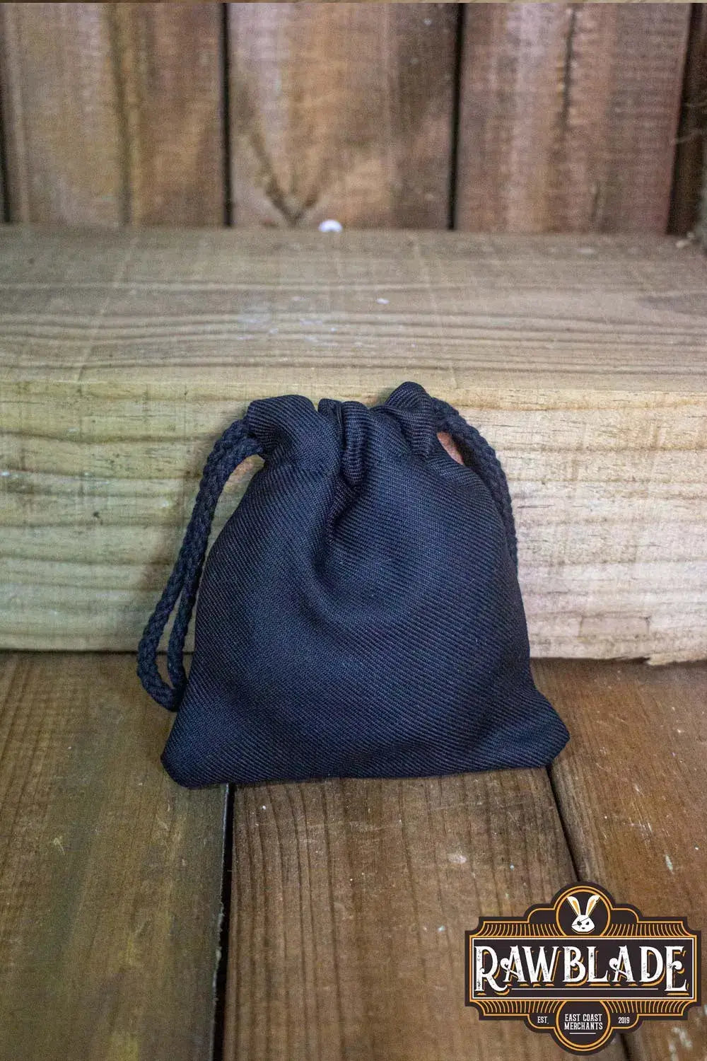 Timber Pouch Premium made of thick cotton with panama-style fabric in black color.