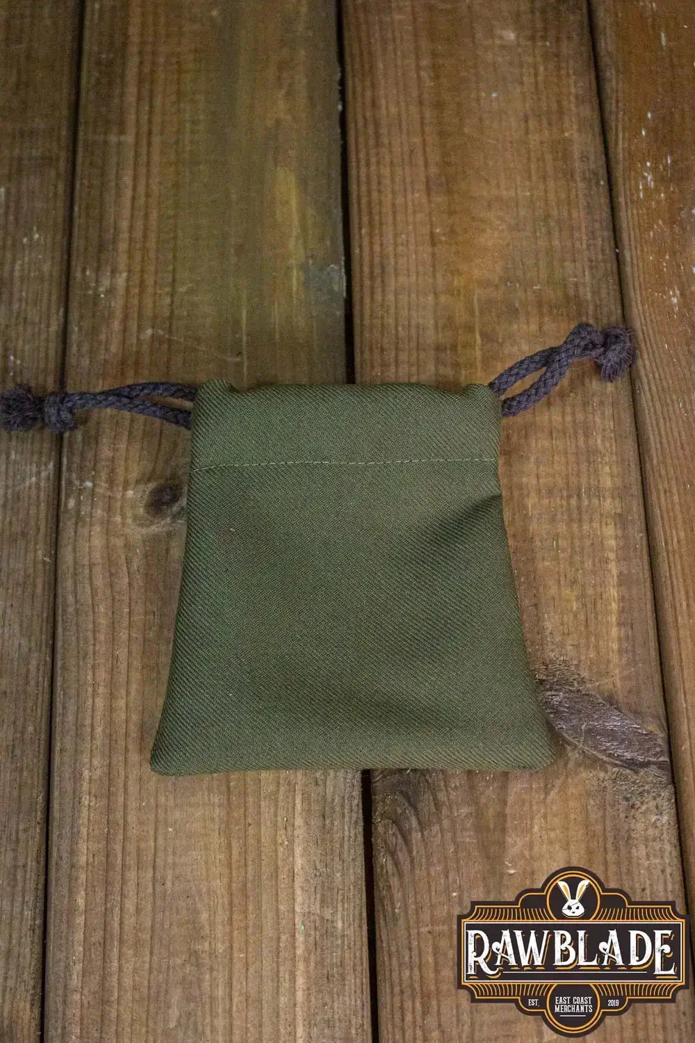 Timber Pouch Premium in olive green, made from thick cotton with a panama-style fabric.