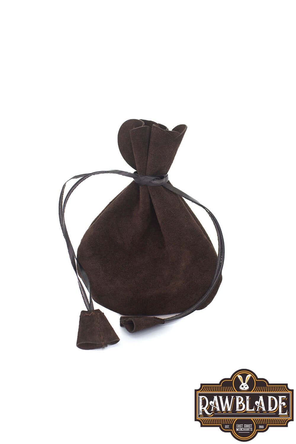 Alentorn Coin Bag crafted from soft split leather with drawstrings, perfect for storing valuables.