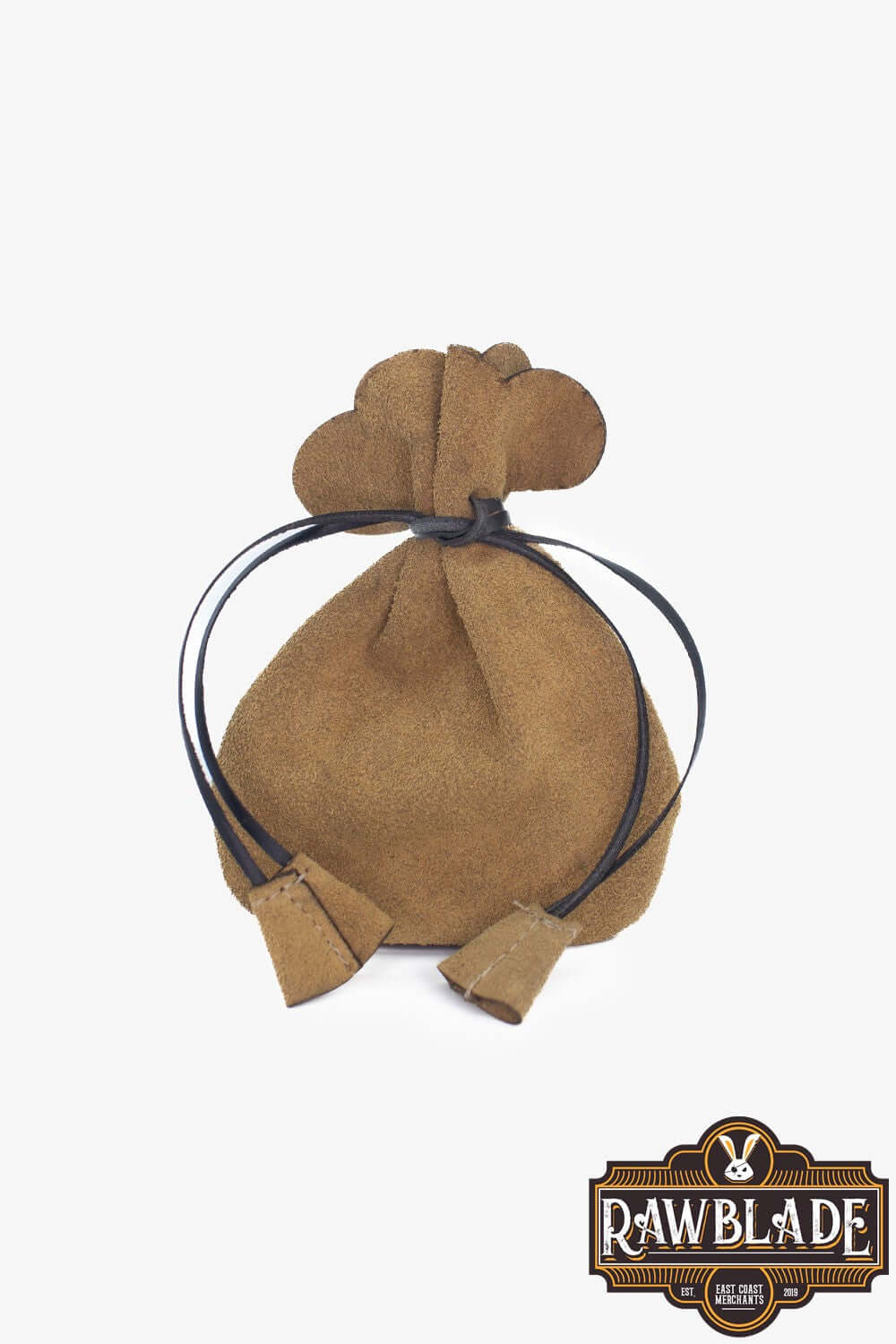 Alentorn Coin Bag made of soft split leather with leather drawstrings from Rawblade.